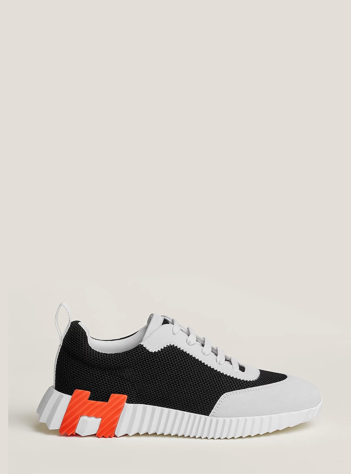 Hermes Bouncing Sneakers Black Orange H