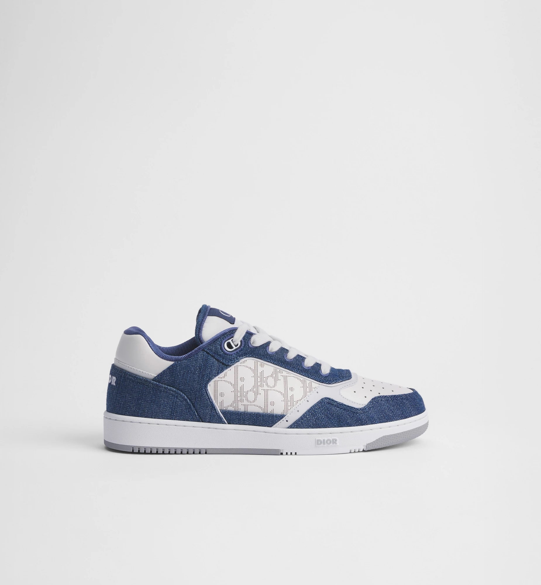 Dior B27 Low Top Trainers Denim Blue/White