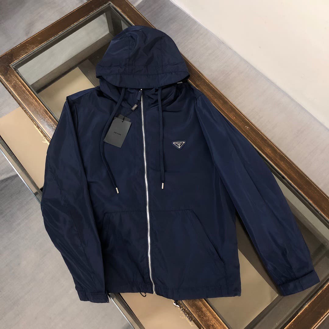 Prada Re-Nylon Core Jacket Navy Blue