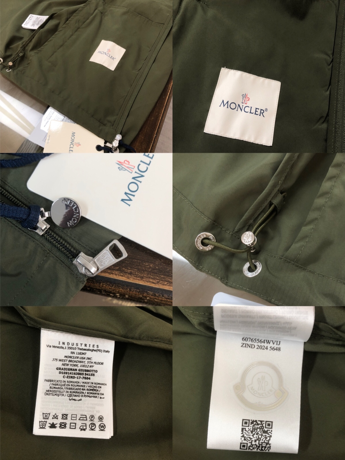 Moncler ruinette giubbotto Jacket Khaki Green - Image 4