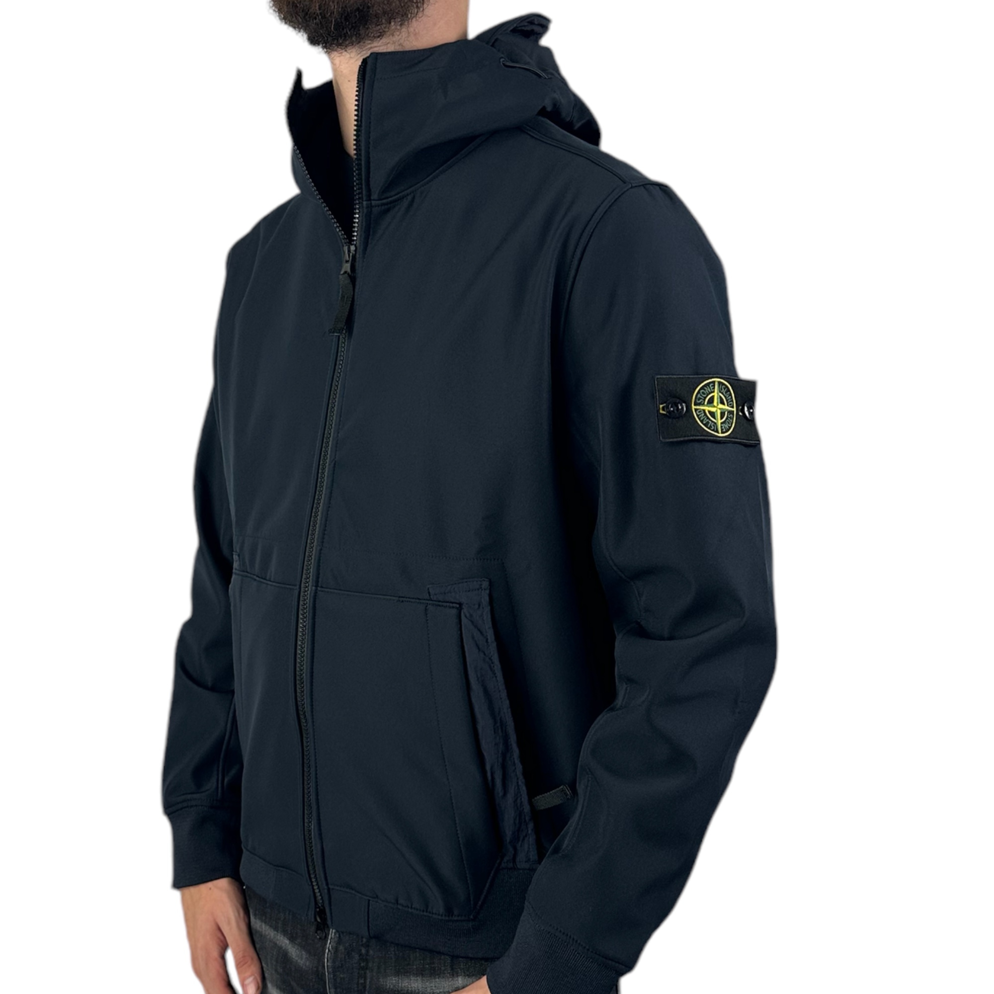 Stone Island Soft Shell Jacket Navy Blue - Image 2