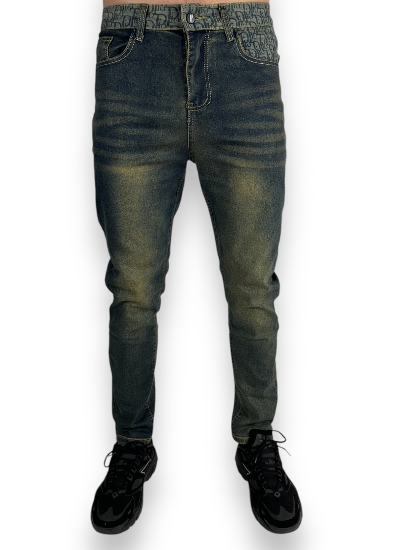 Dior Jeans Oblique Logo Blue