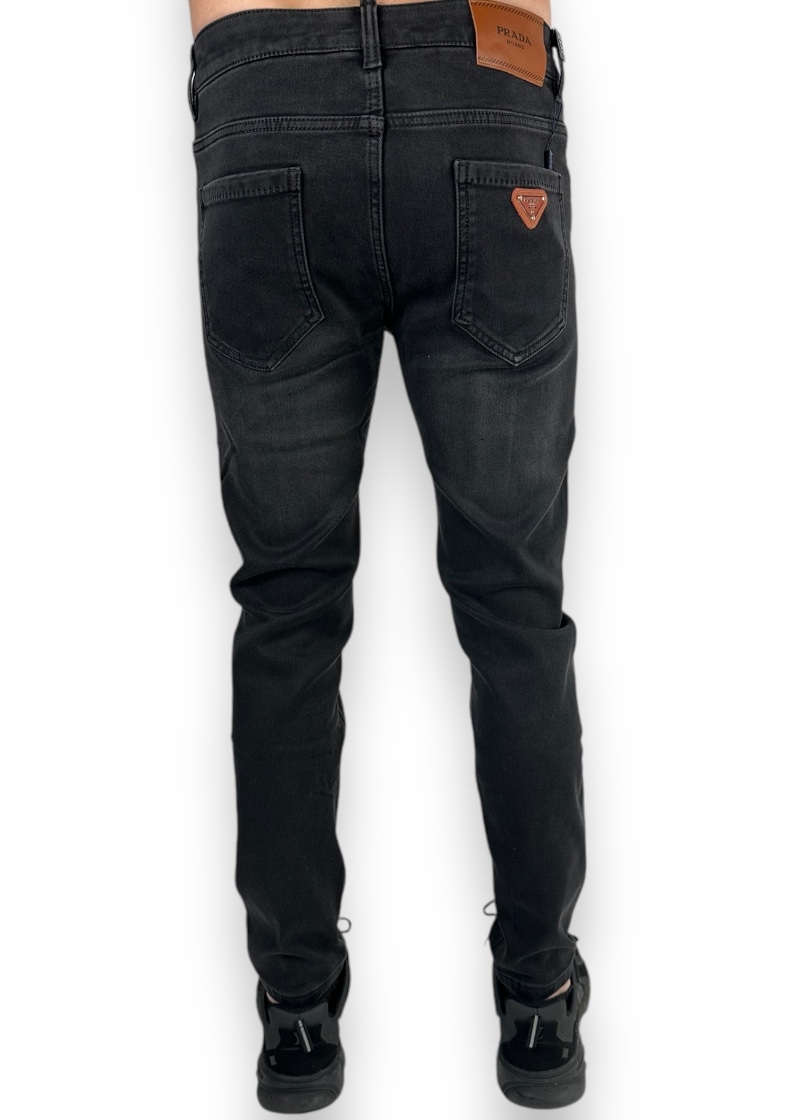 Prada Jeans Brown Logo Black - Image 3