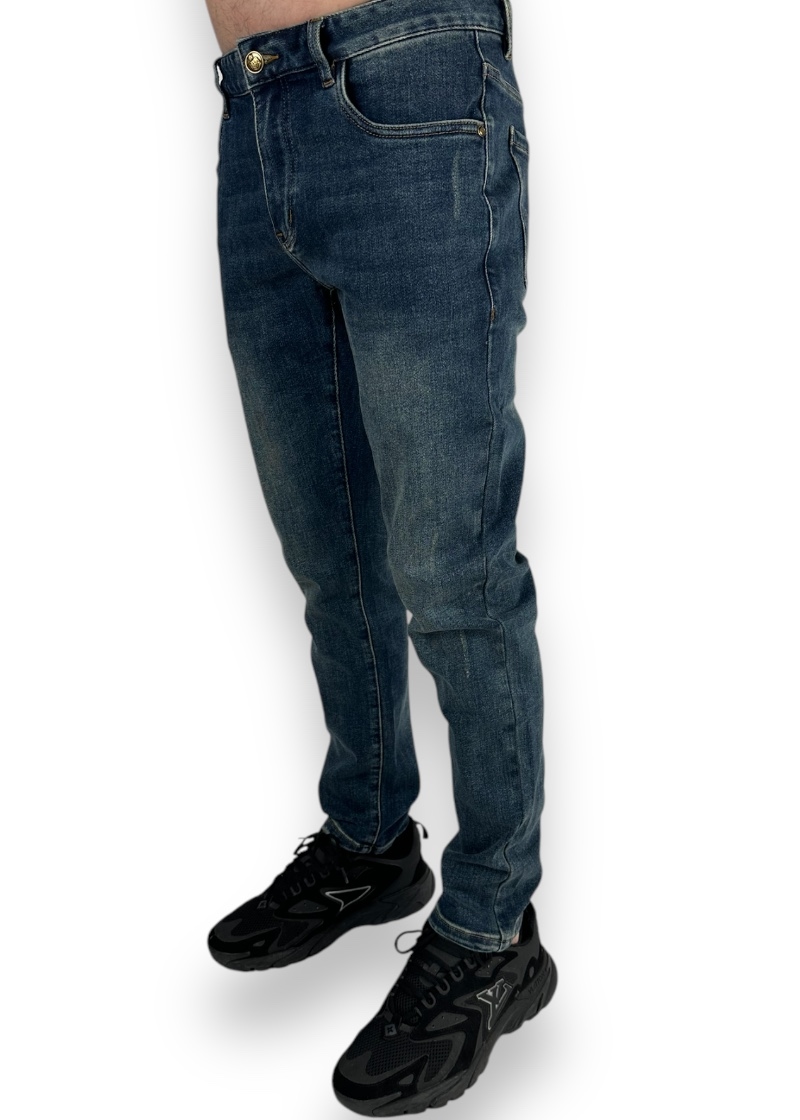 Prada Jeans Brown Logo Blue - Image 2