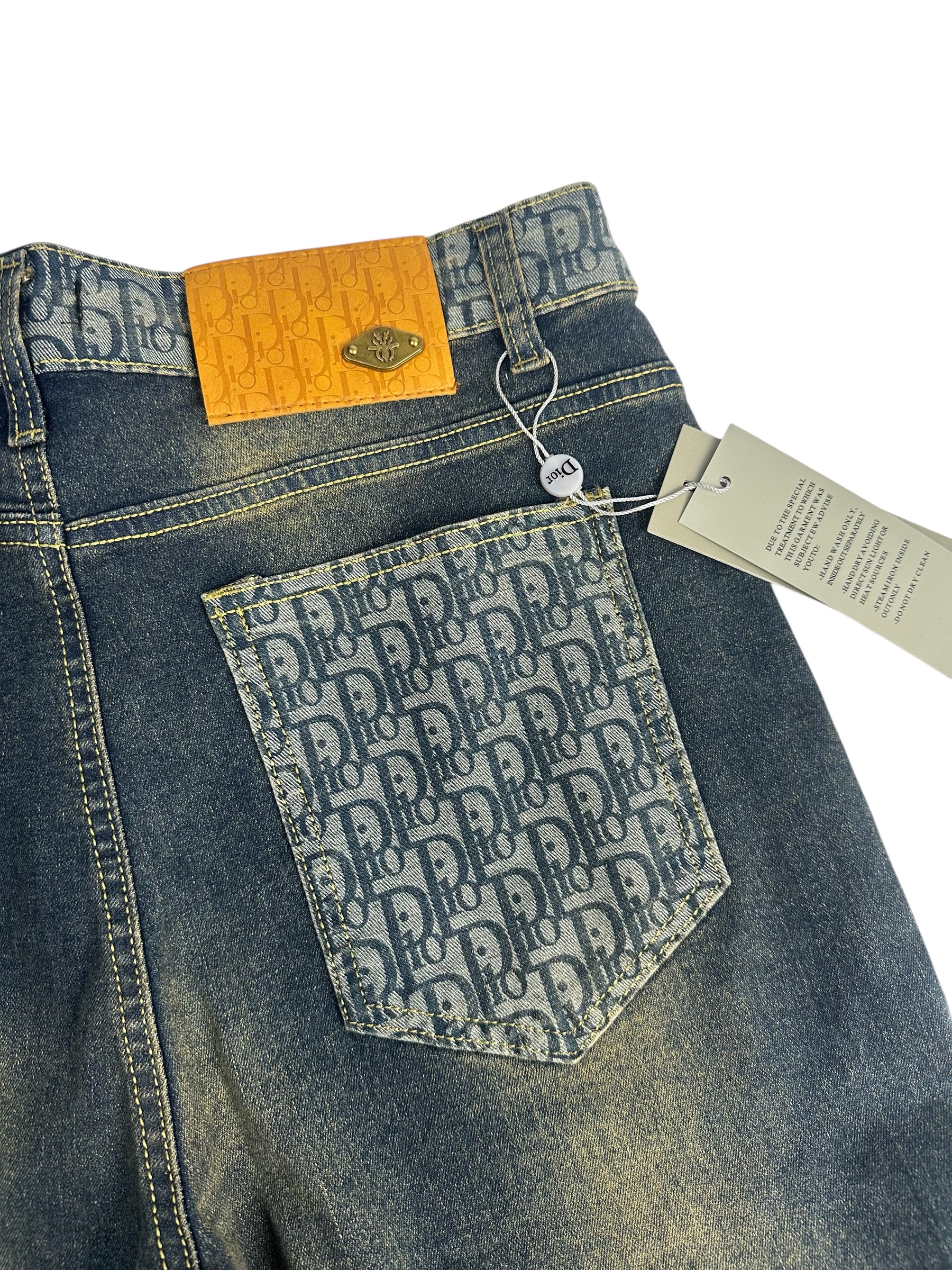 Dior Jeans Oblique Logo Blue - Image 5