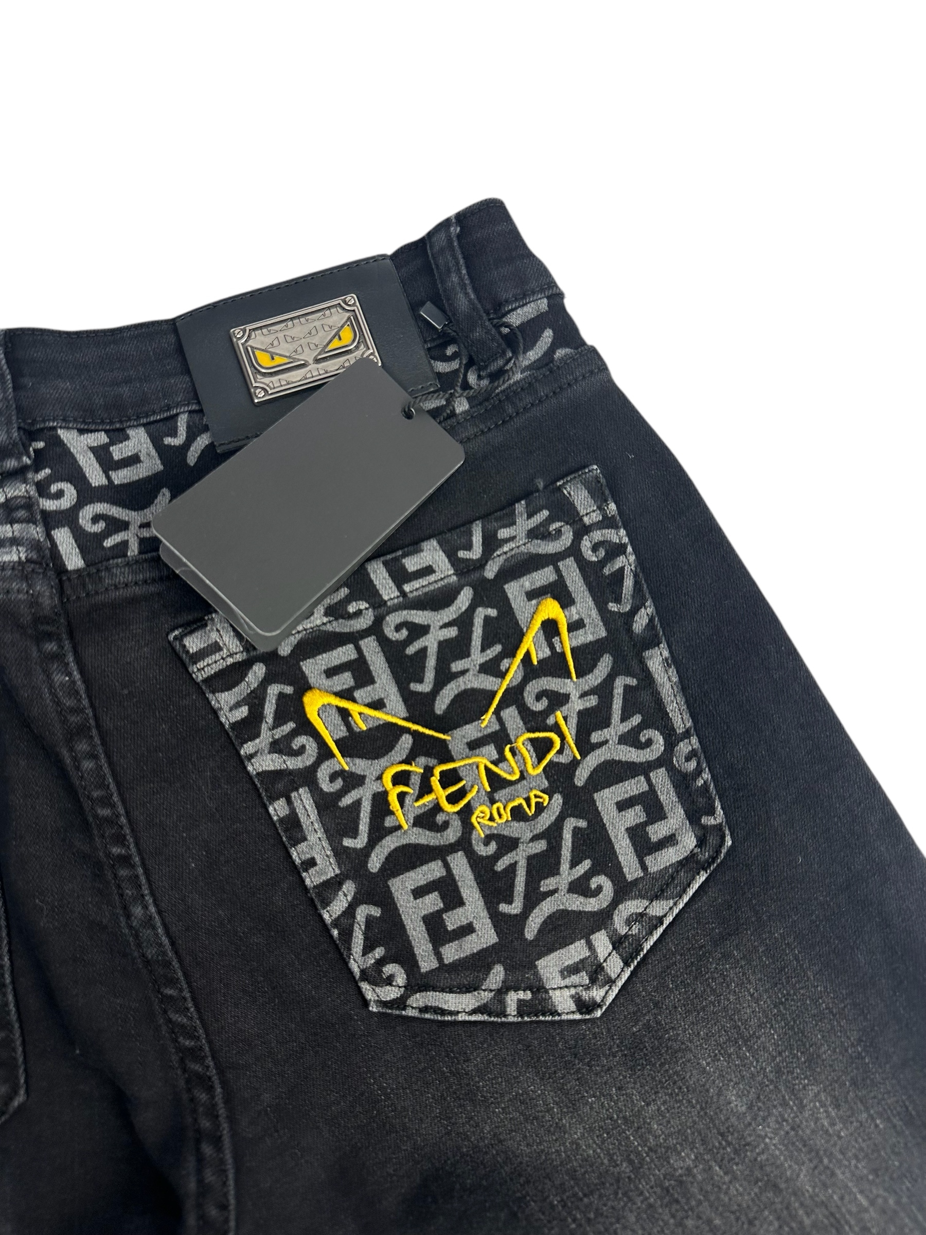 Fendi Jeans Pocket Logo Black - Image 4
