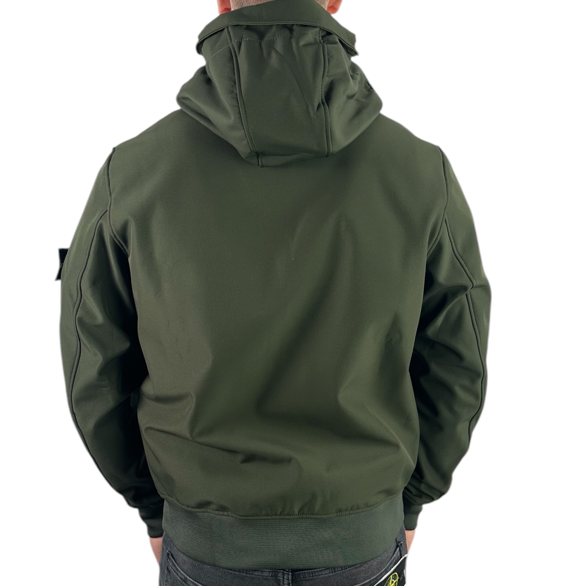 Stone Island Soft Shell Jacket Khaki Green - Image 3