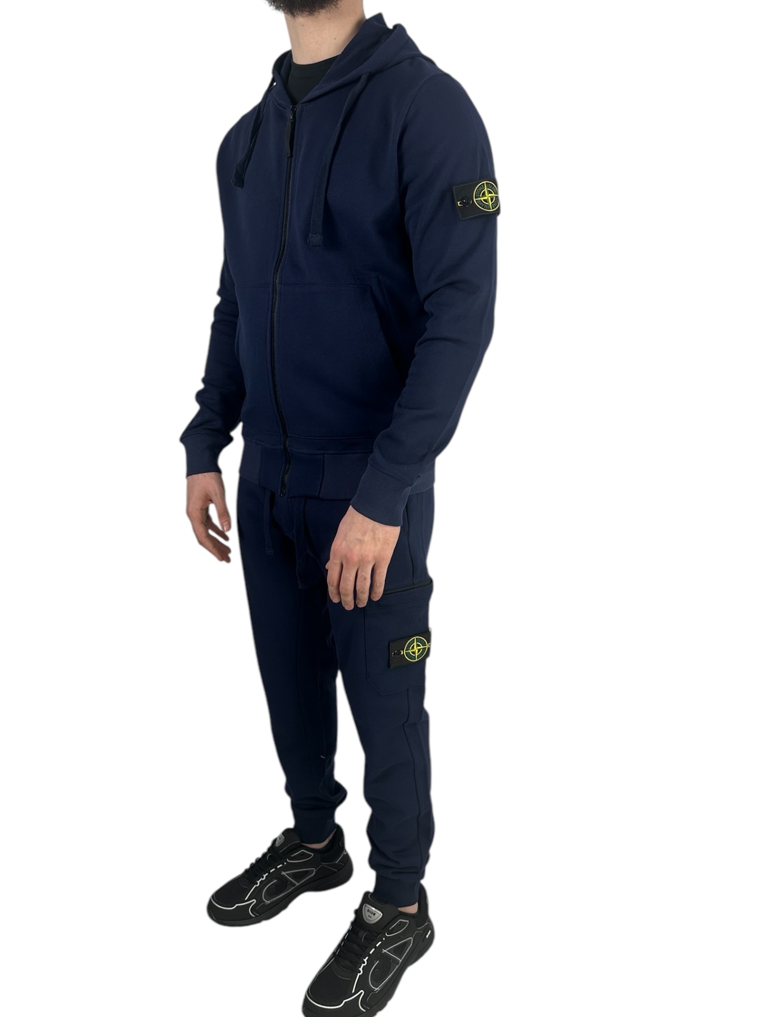 Stone Island Zipper Tracksuit Navy Blue - Image 1
