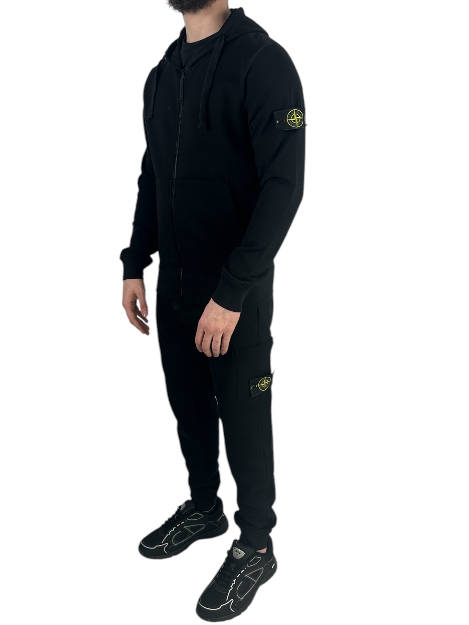 Stone Island Zipper Tracksuit Black - Image 1
