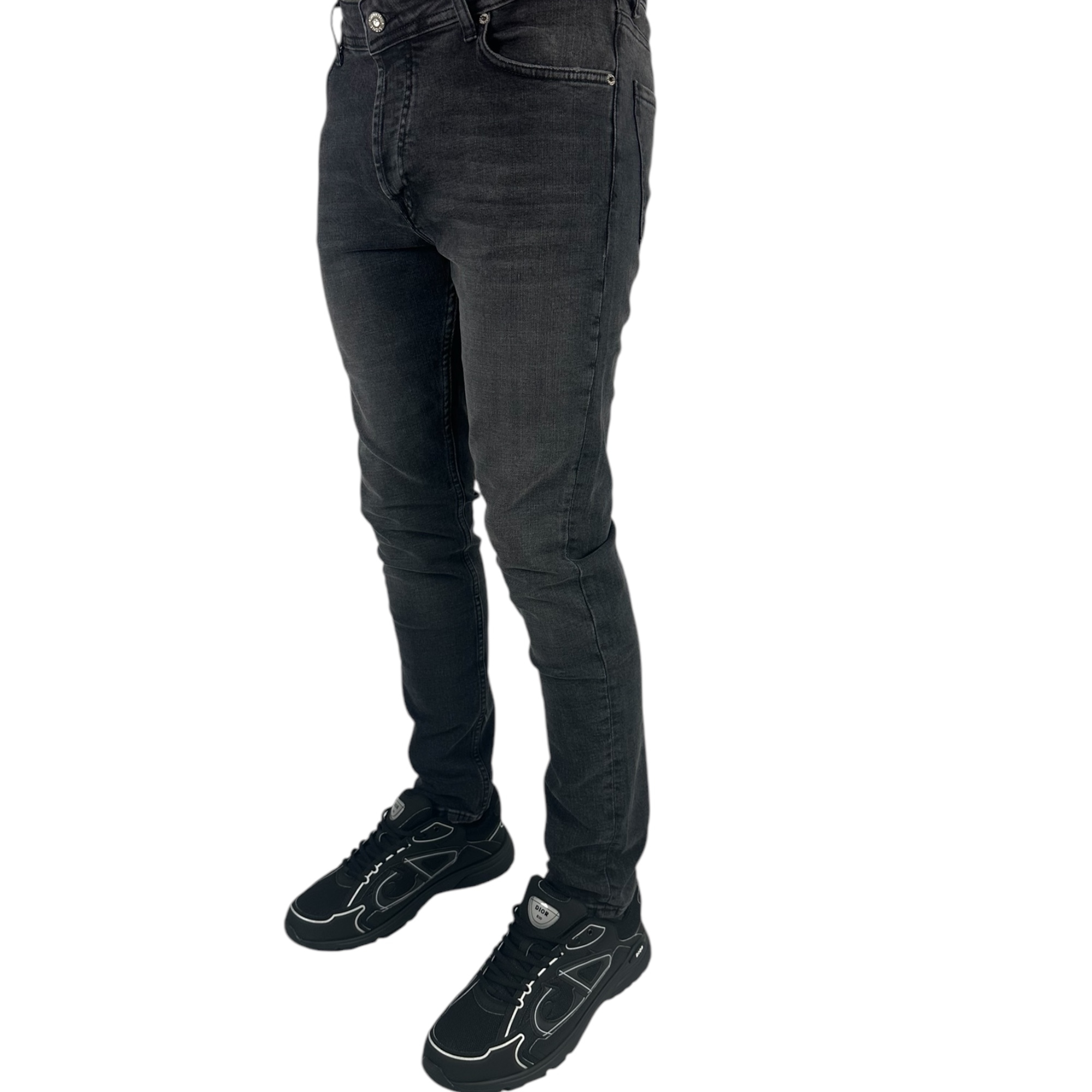 Stone Island Logo Jeans Dark Grey - Image 2