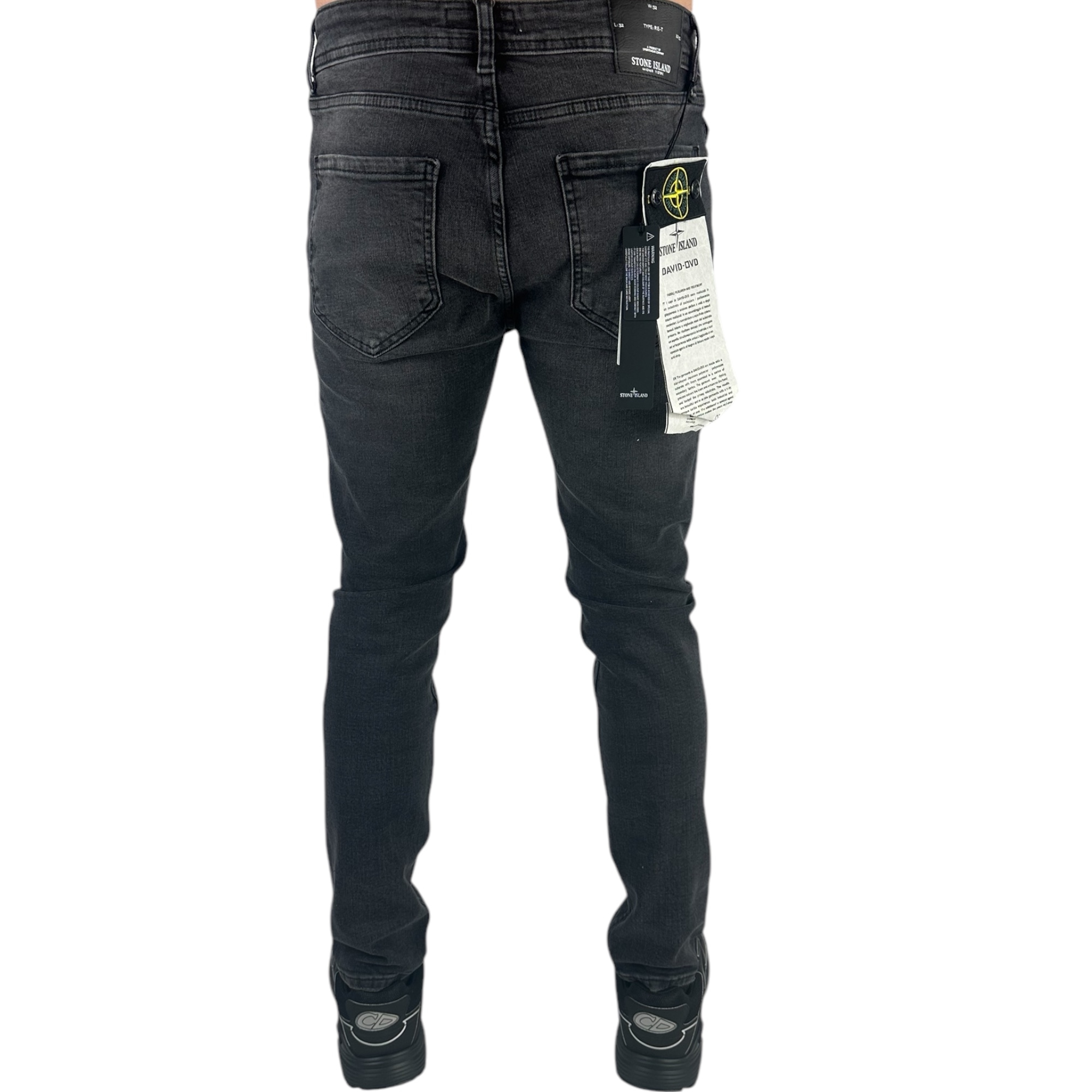 Stone Island Logo Jeans Black - Image 3