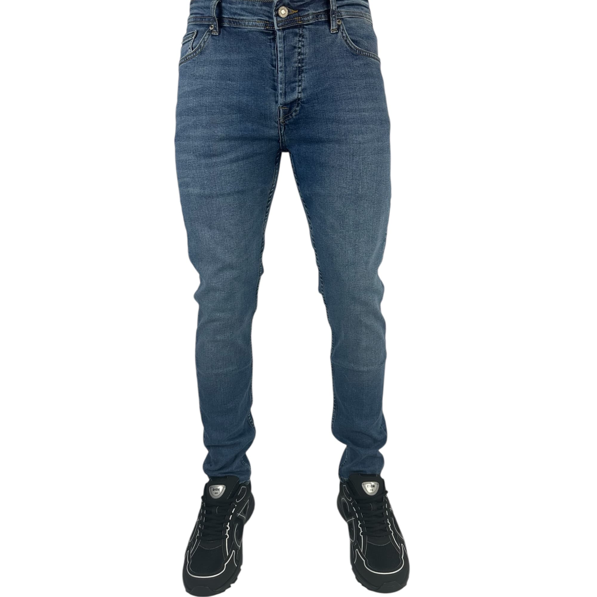 Stone Island Logo Jeans Blue