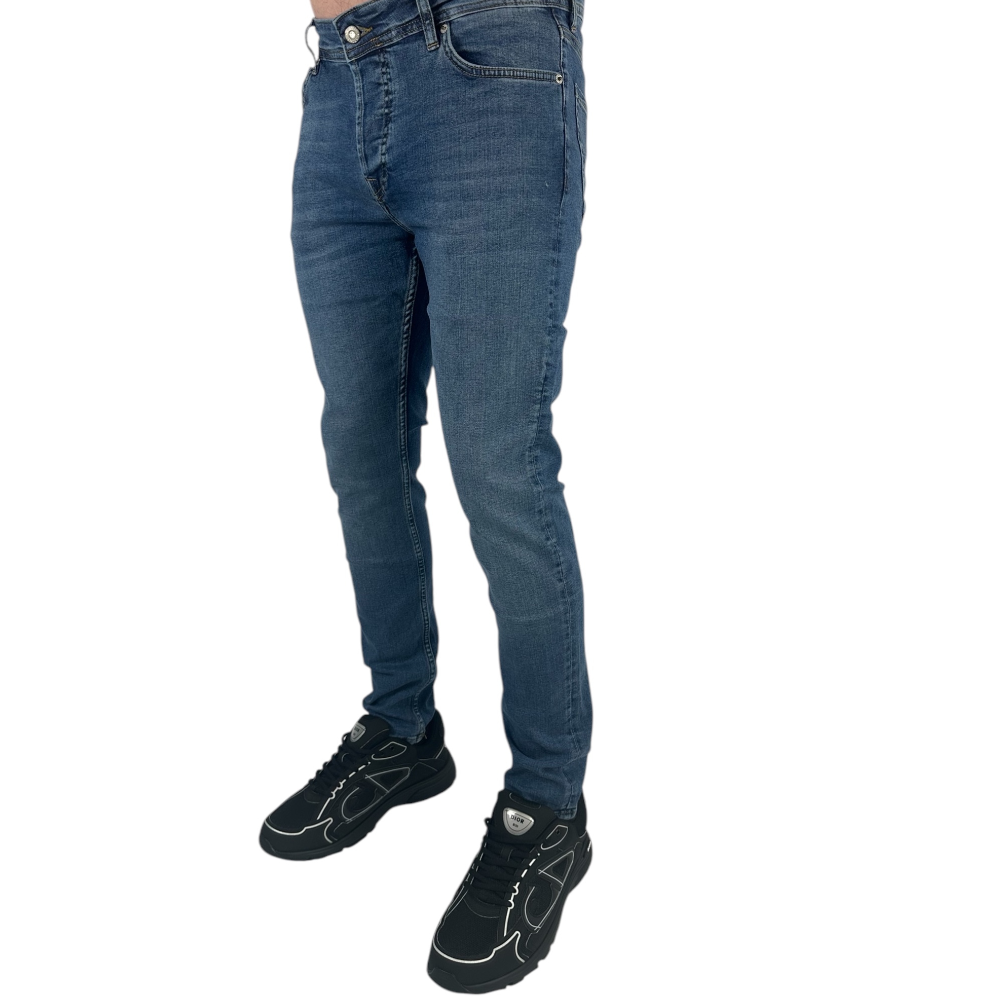 Stone Island Logo Jeans Blue - Image 2