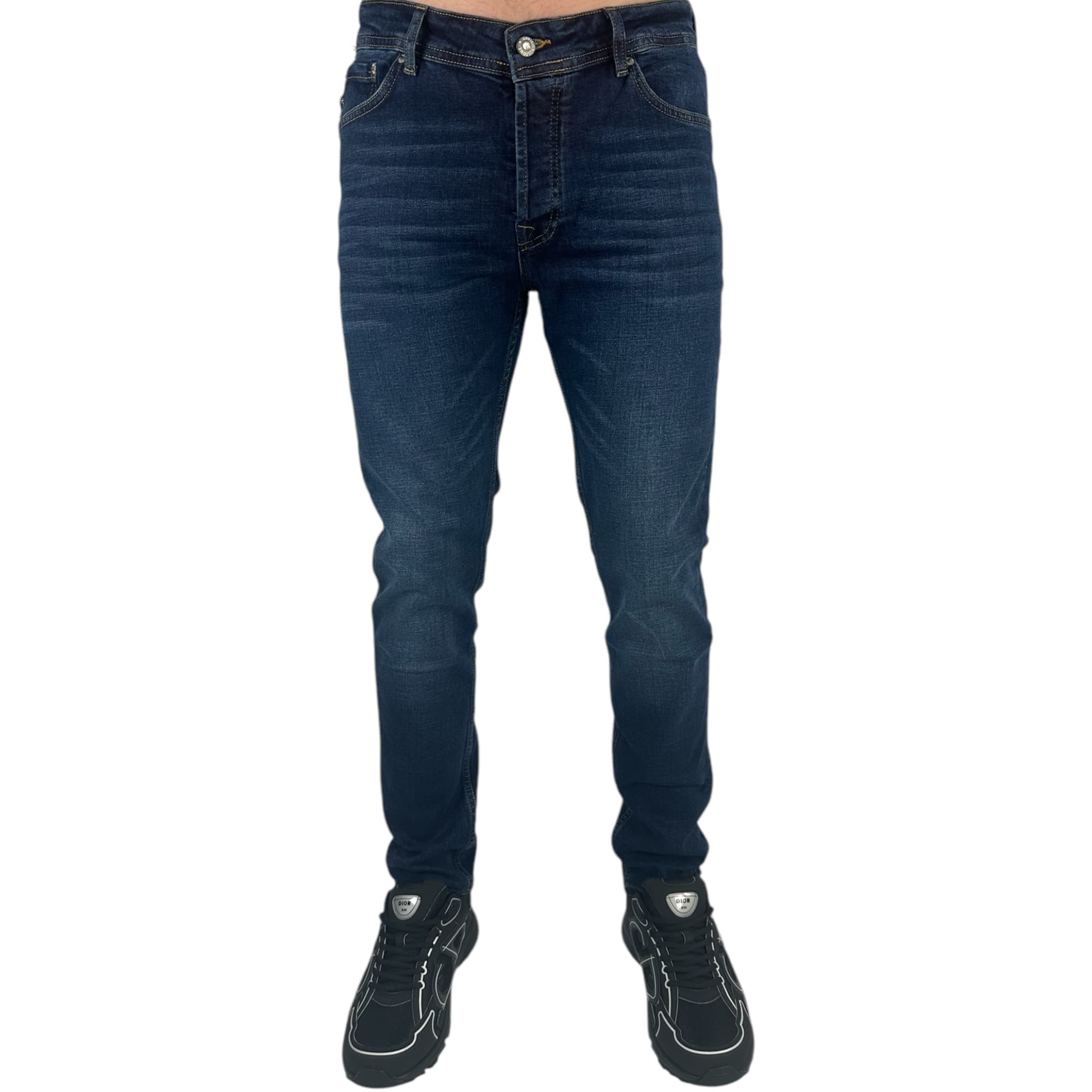 Stone Island Logo Jeans Dark Blue