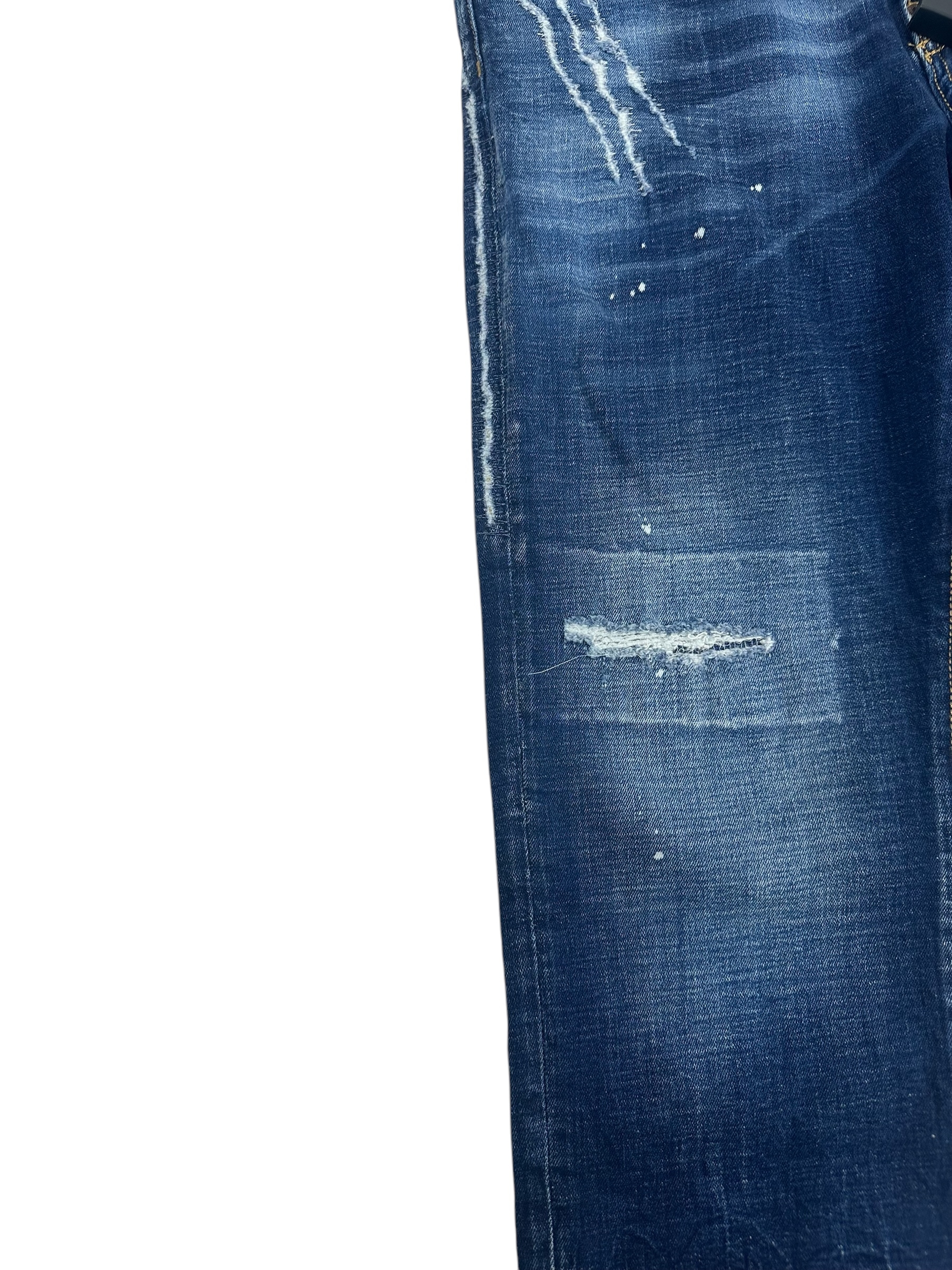 Dsq2 Jeans Leather Patch Blue - Image 5