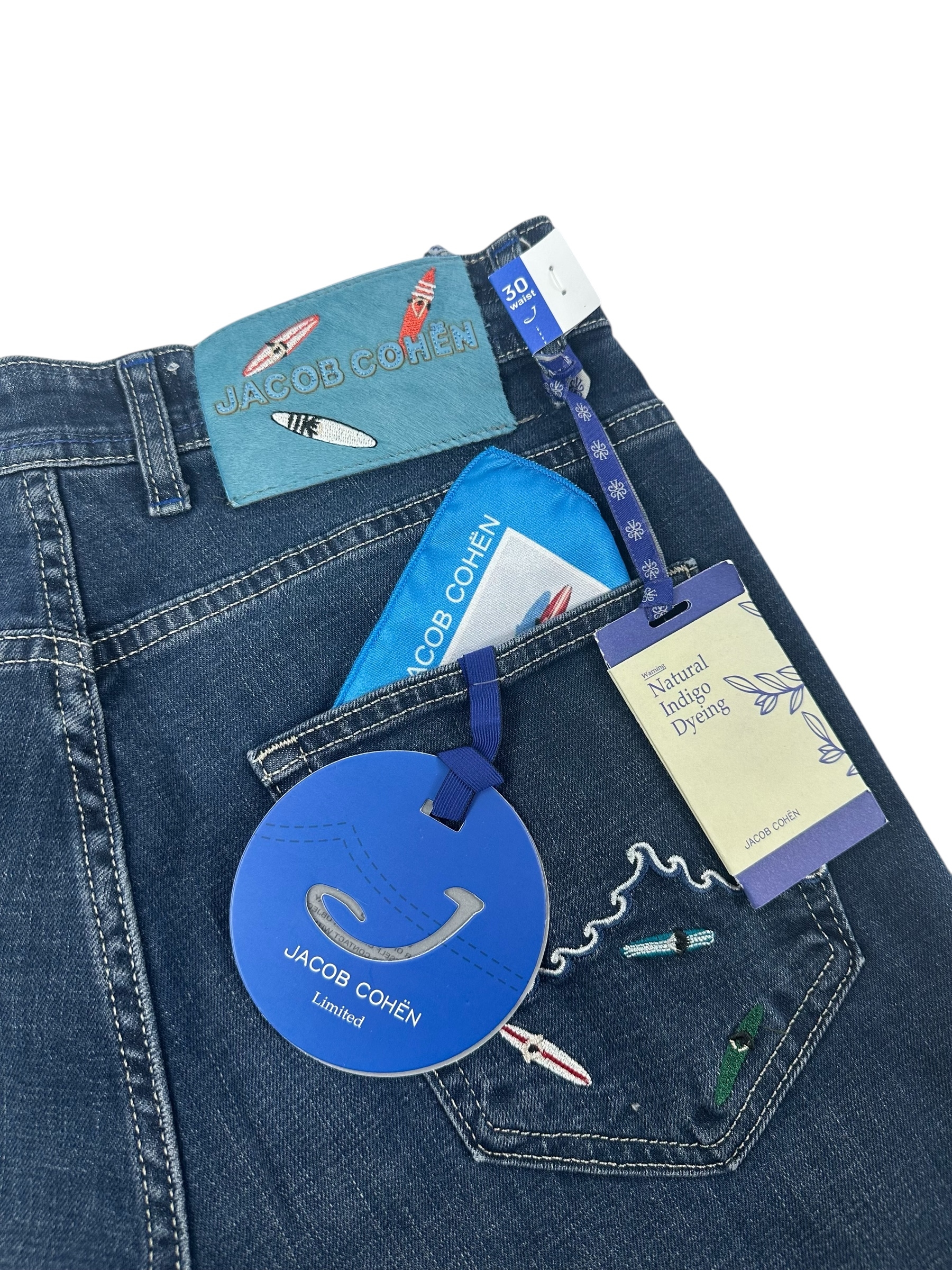 Jacob Cohën Jeans Kajak Logo Blue - Image 6