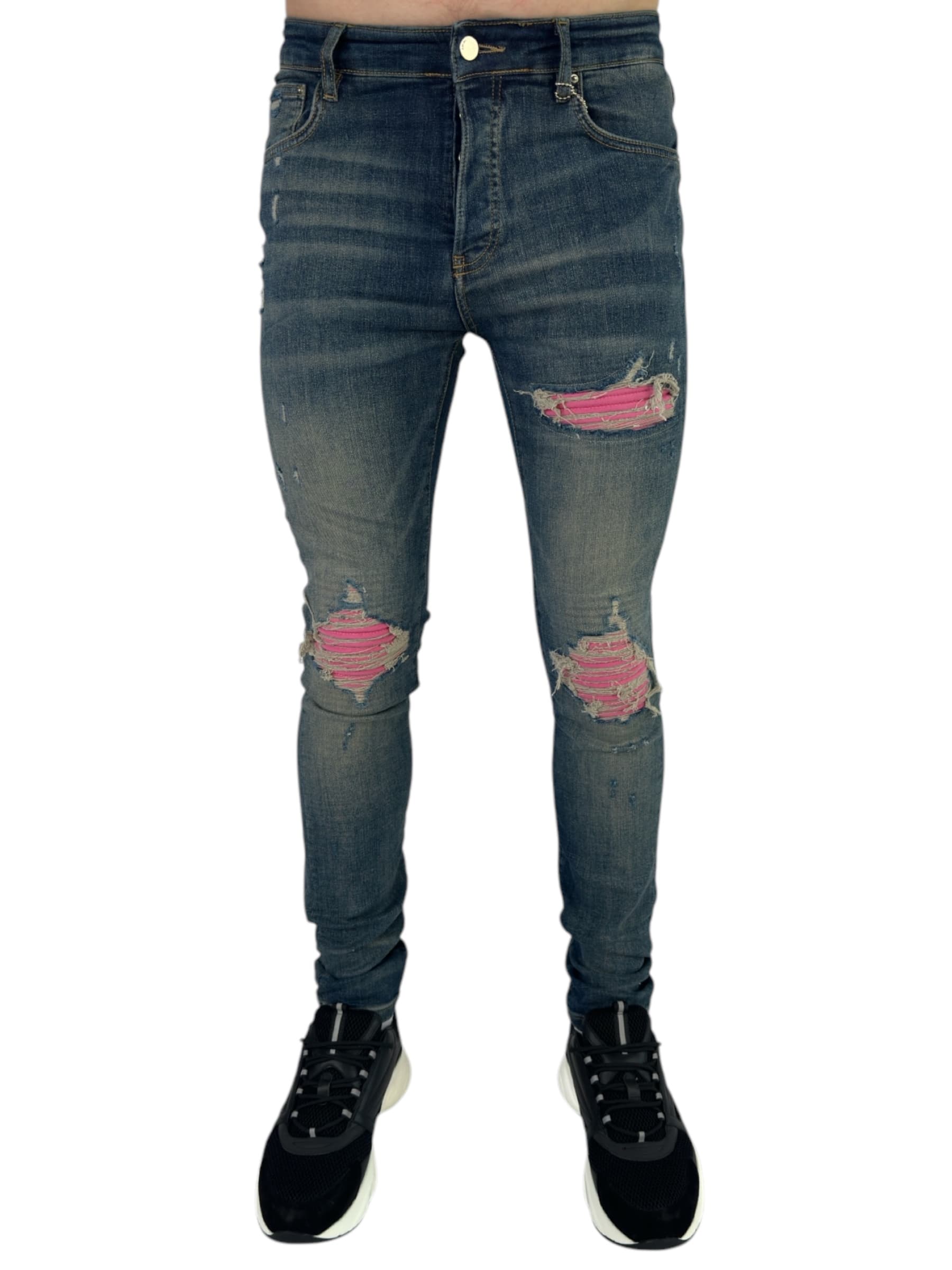 Amiri jeans Pink Patch Blue