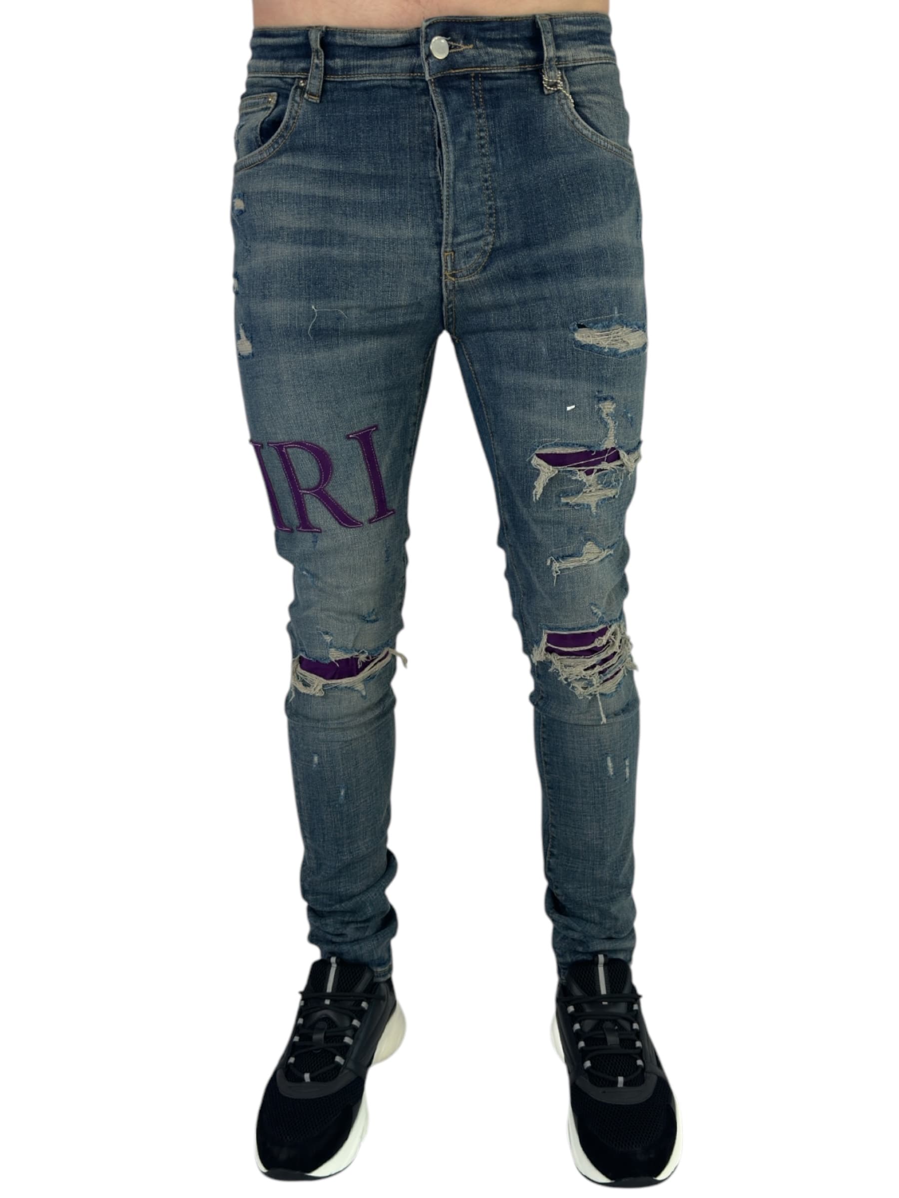 Amiri jeans Purple Logo Blue