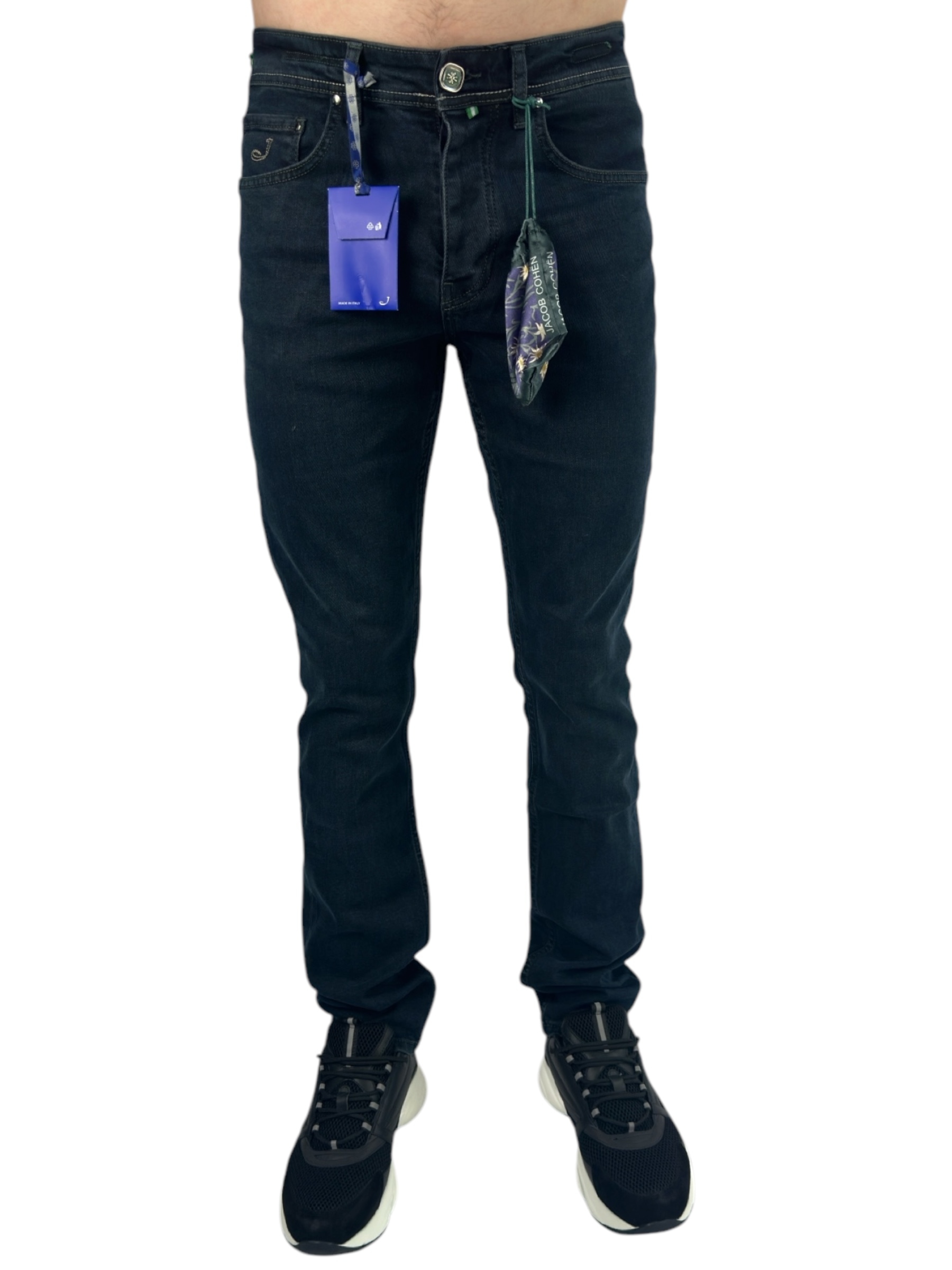 Jacob Cohën Jeans Flower Logo Dark Blue