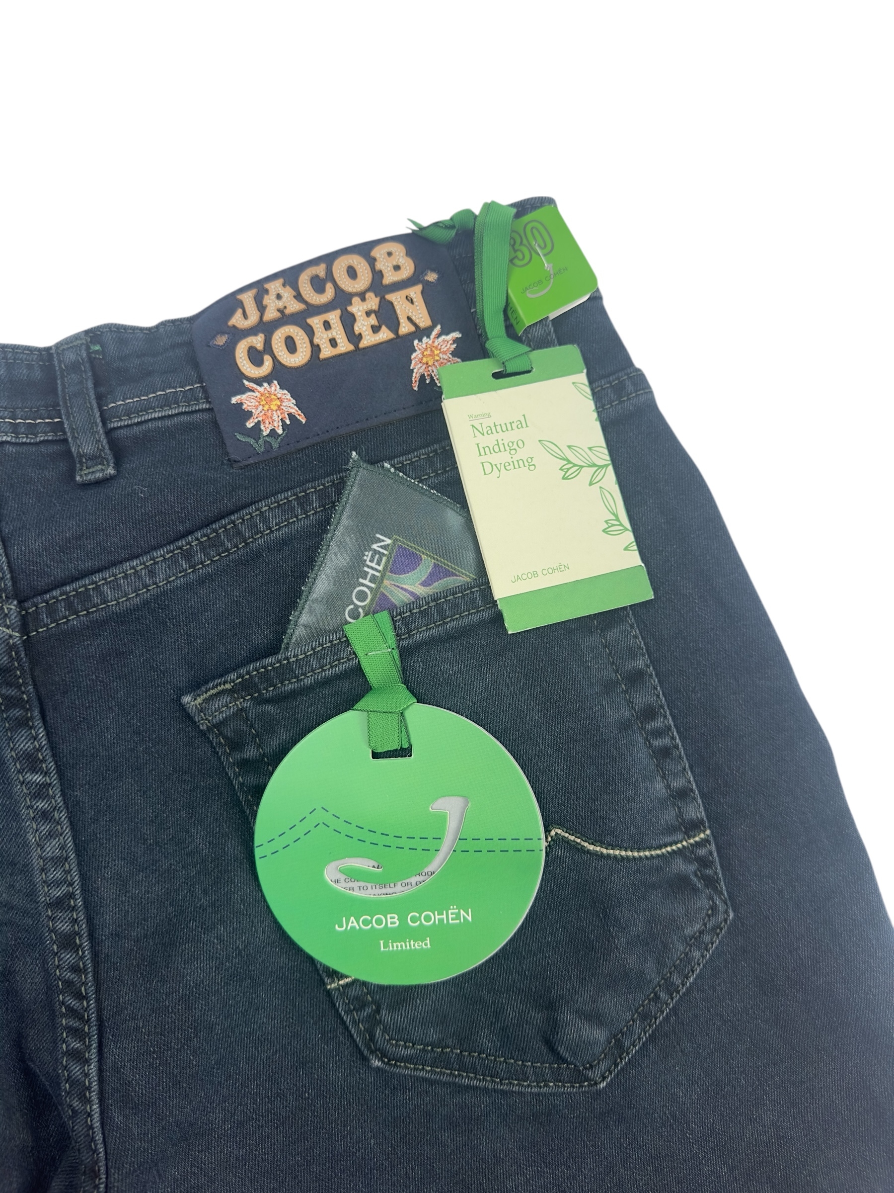 Jacob Cohën Jeans Flower Logo Dark Blue - Image 6