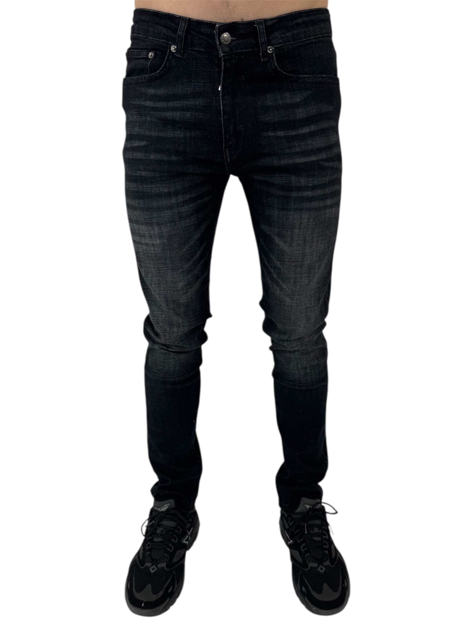 Prada Jeans Silver Logo Black