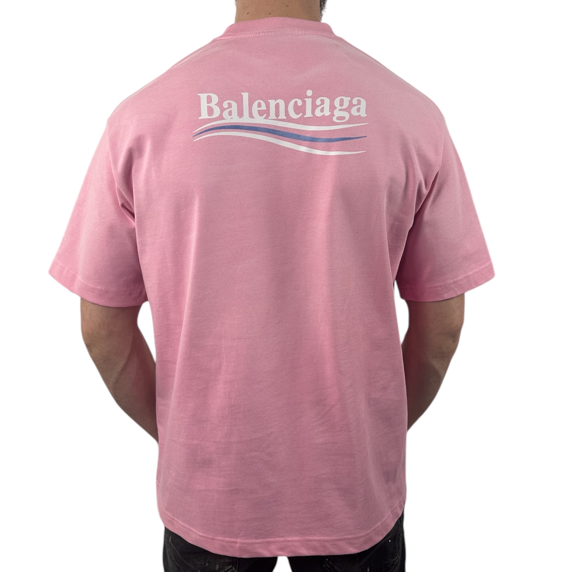 Balenciaga T-shirt Political Pink - Image 3