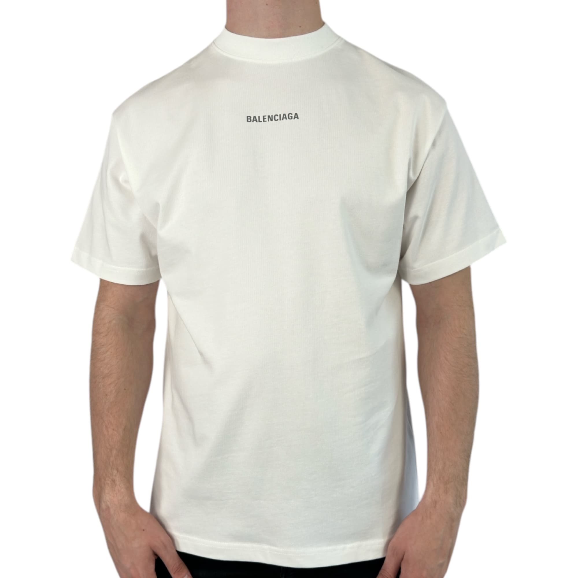 Balenciaga T-shirt Reflective Logo White