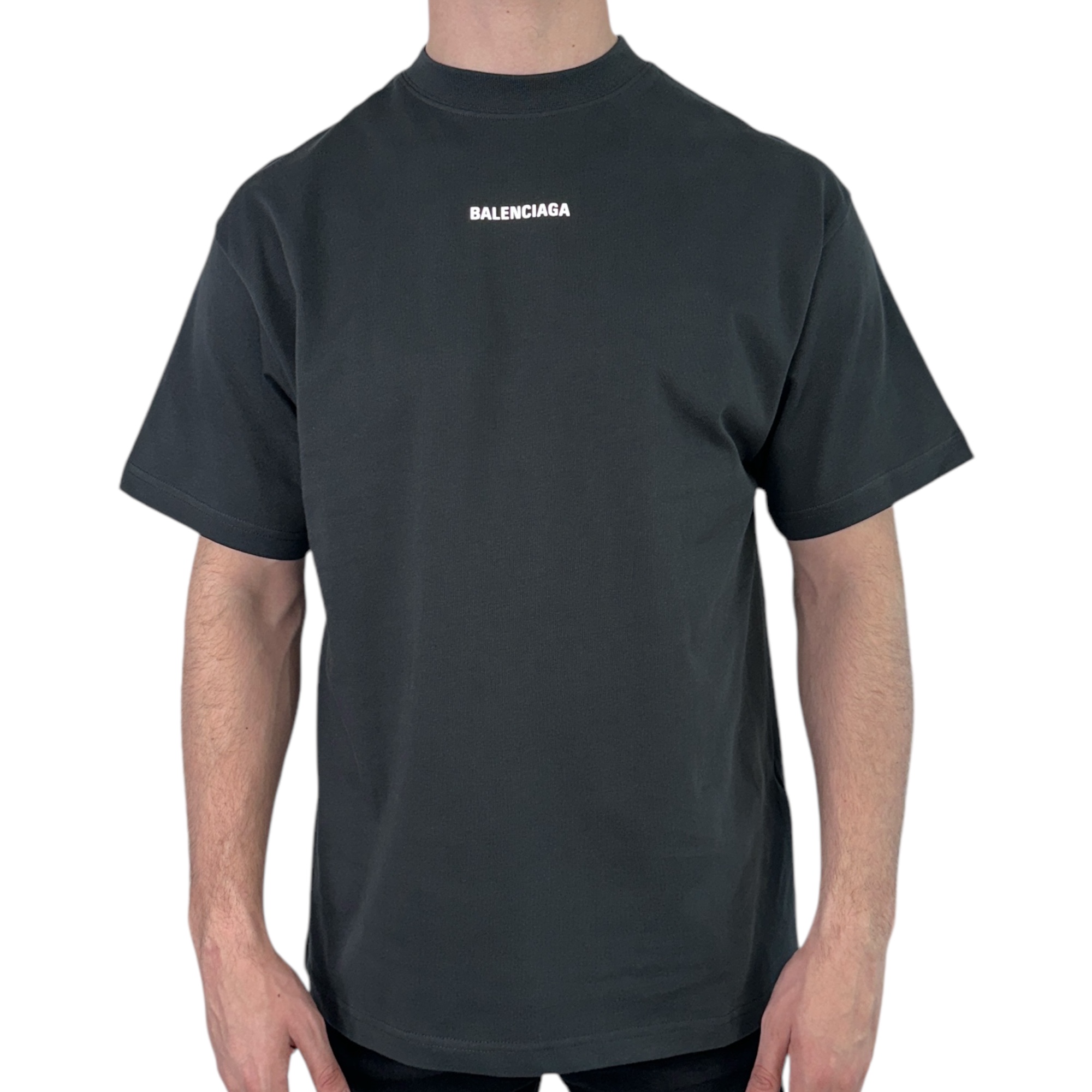 Balenciaga T-shirt Reflective Logo Antraciet - Image 4