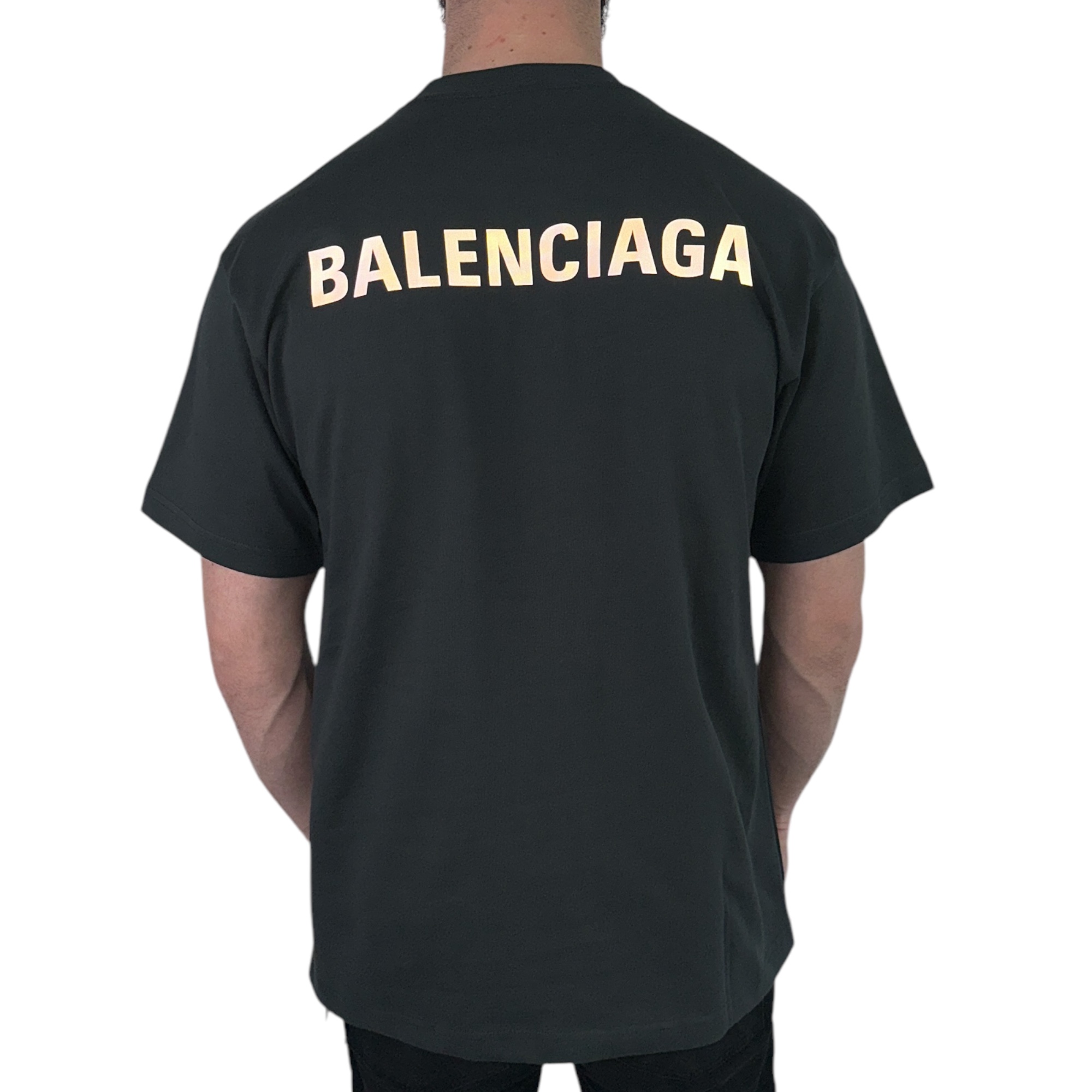 Balenciaga T-shirt Reflective Logo Antraciet - Image 5