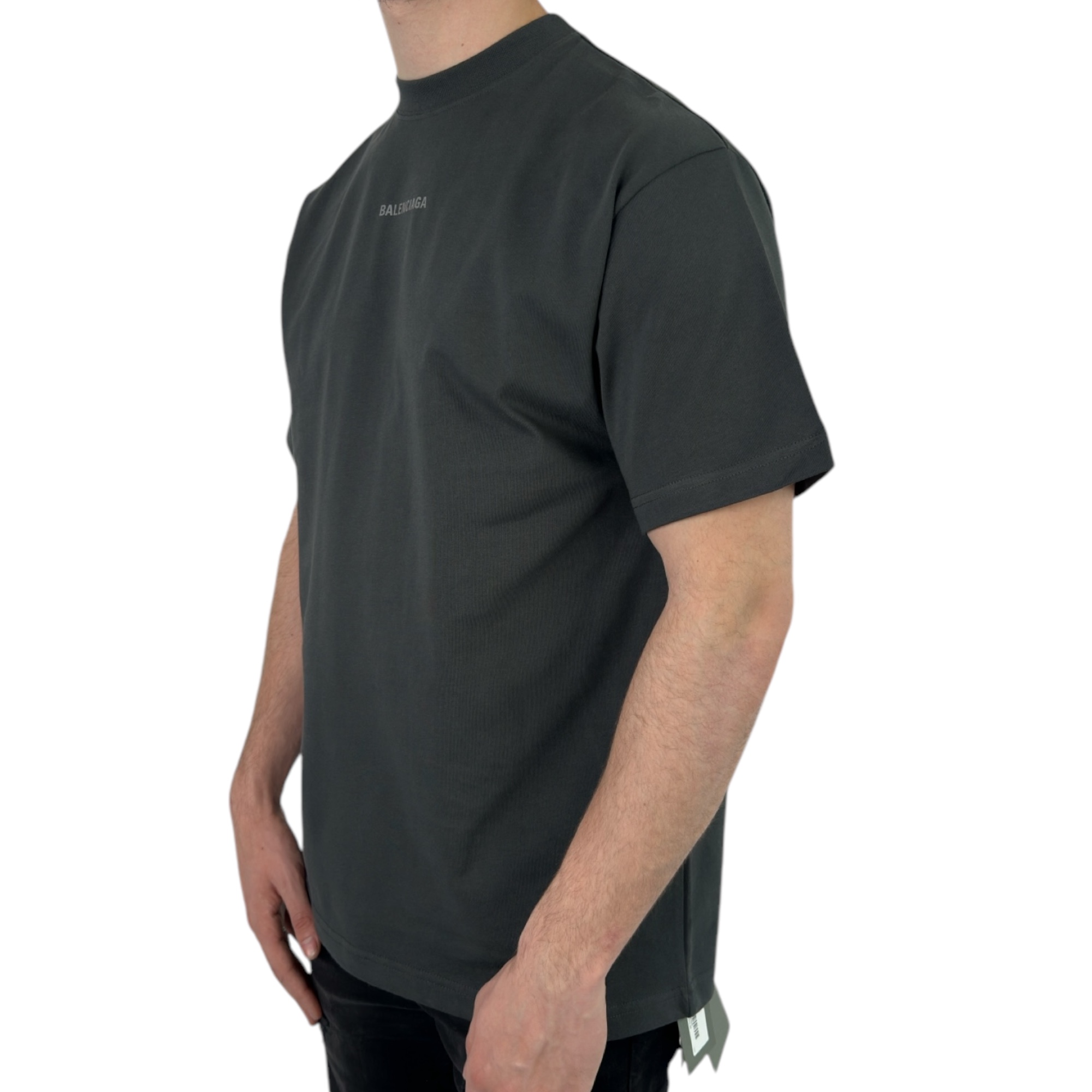 Balenciaga T-shirt Reflective Logo Antraciet - Image 2