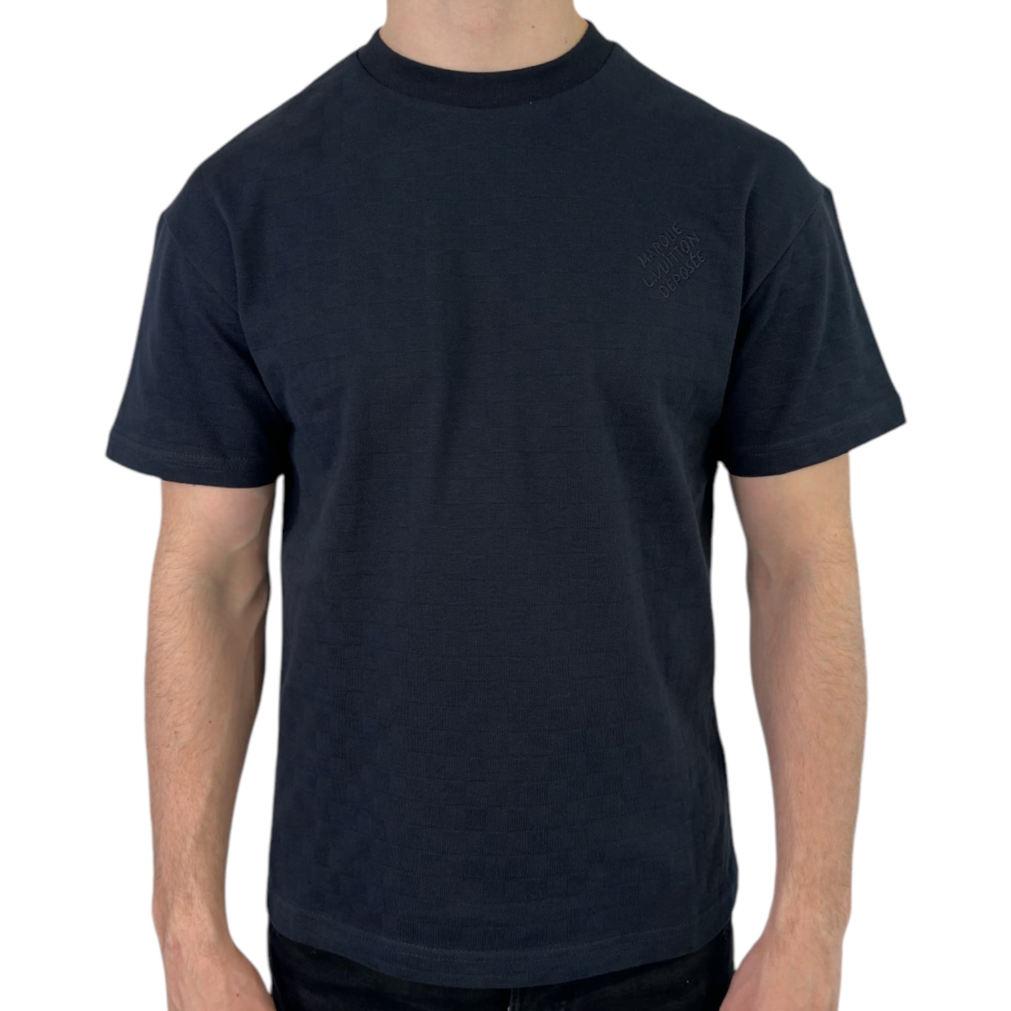 Louis Vuitton T-shirt Damier Cotton Navy Blue