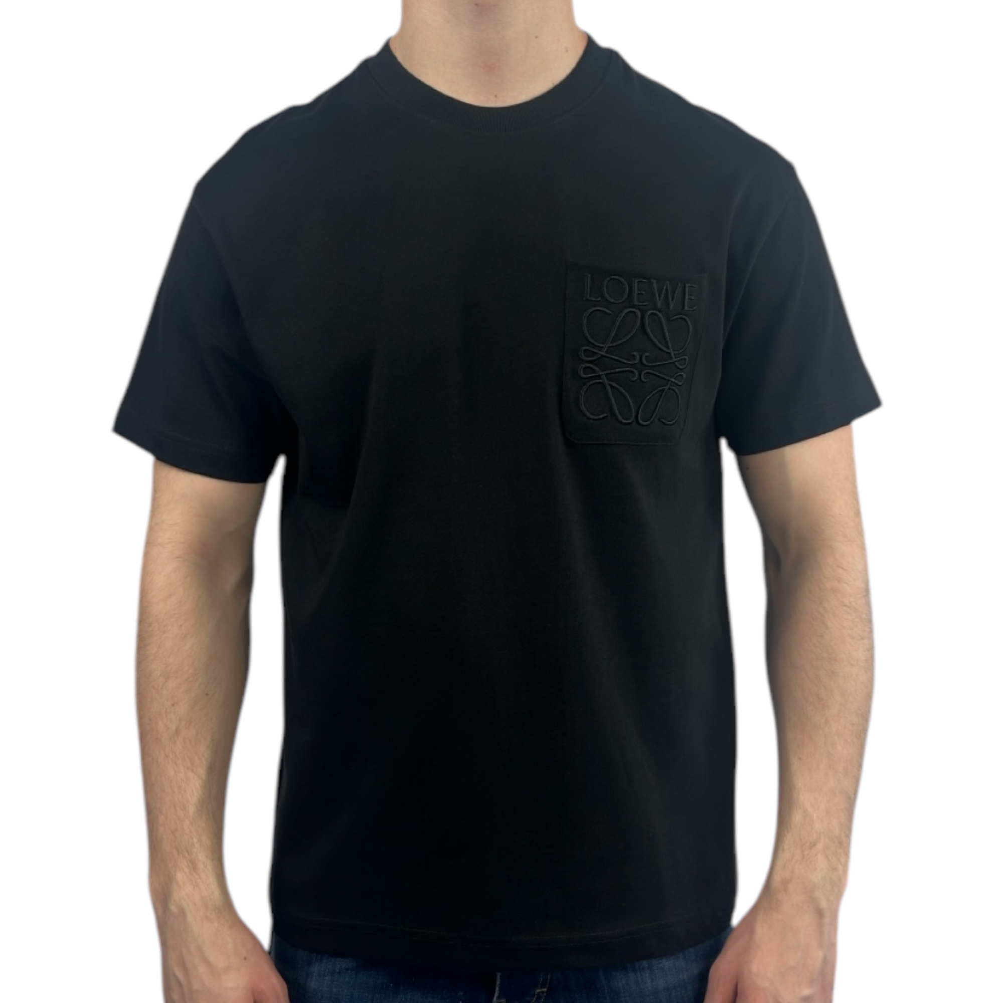 Loewe T-shirt Pocket Logo Black - Image 1