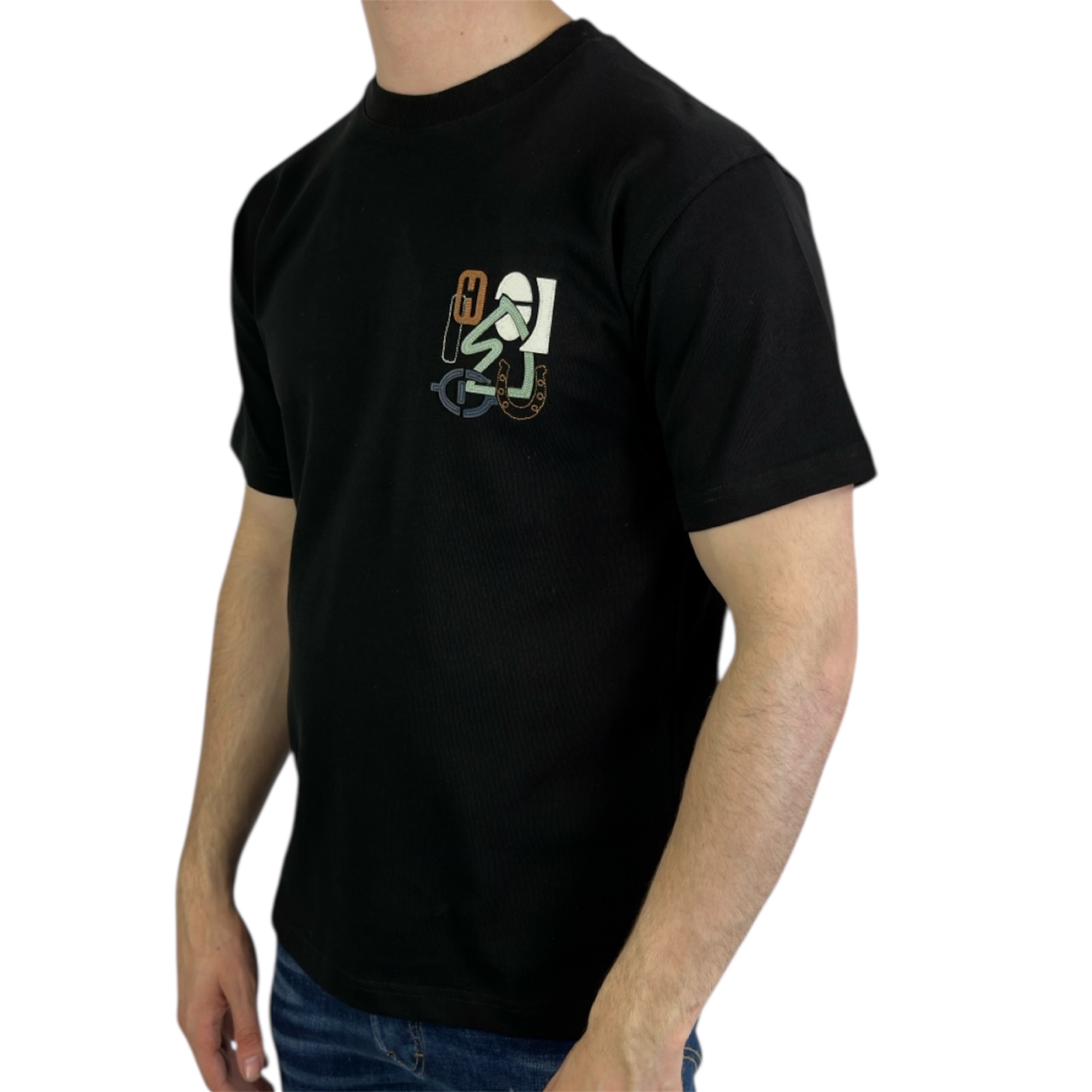 Hermes T-shirt Logo Print Black - Image 2