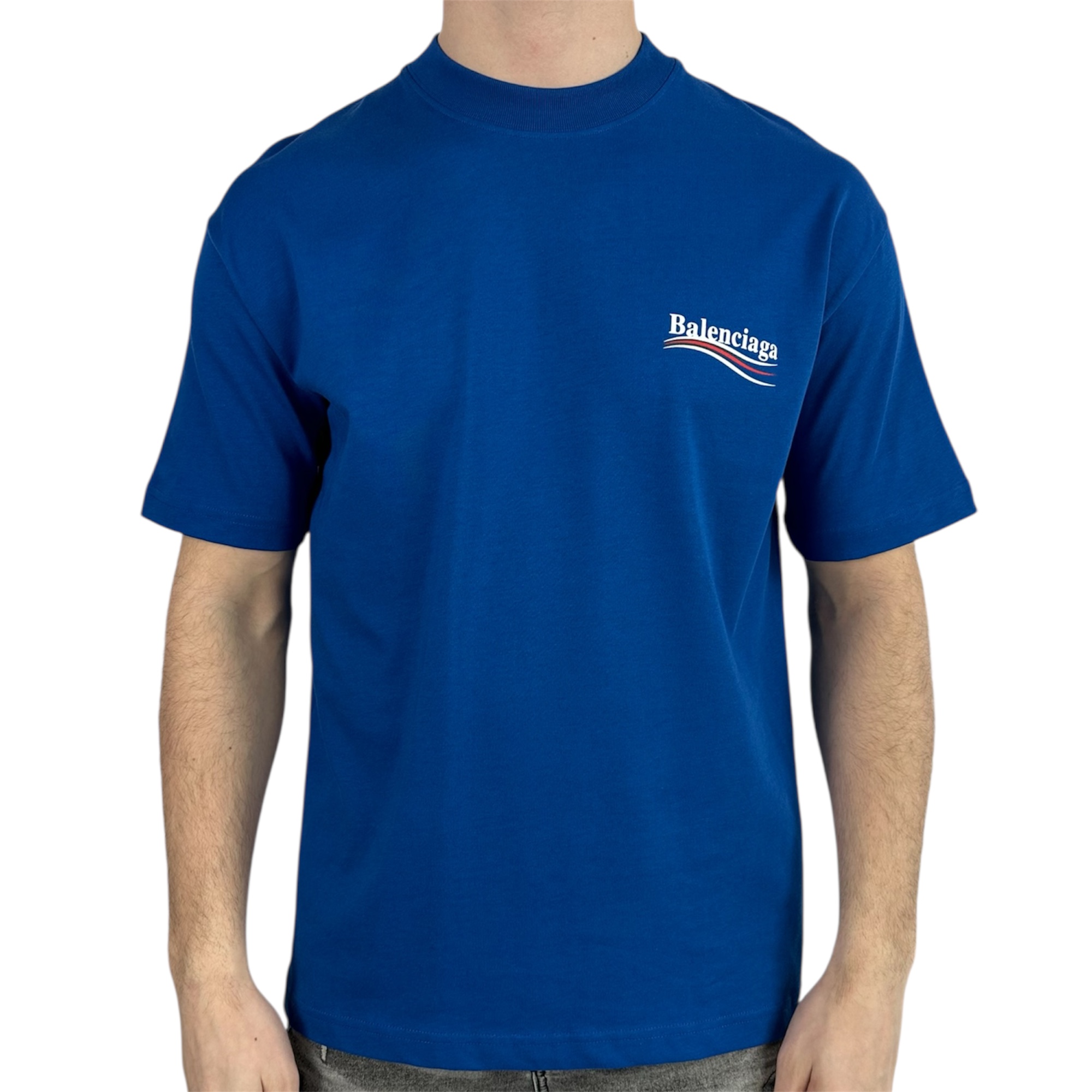 Balenciaga T-shirt Political Blue - Image 1