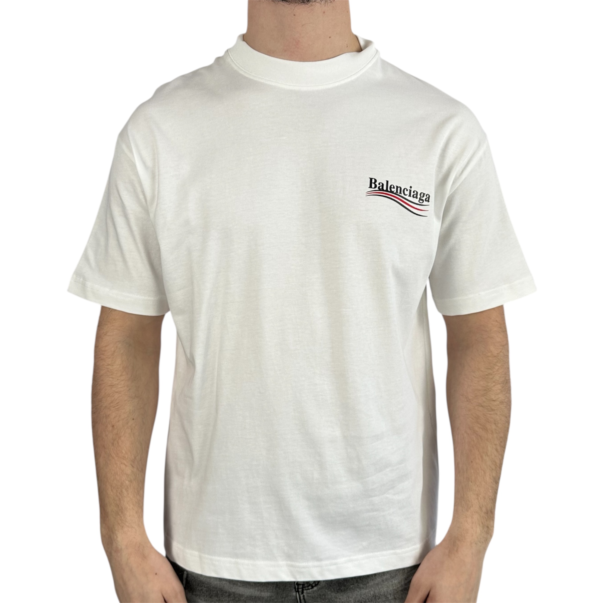 Balenciaga T-shirt Political White - Image 1