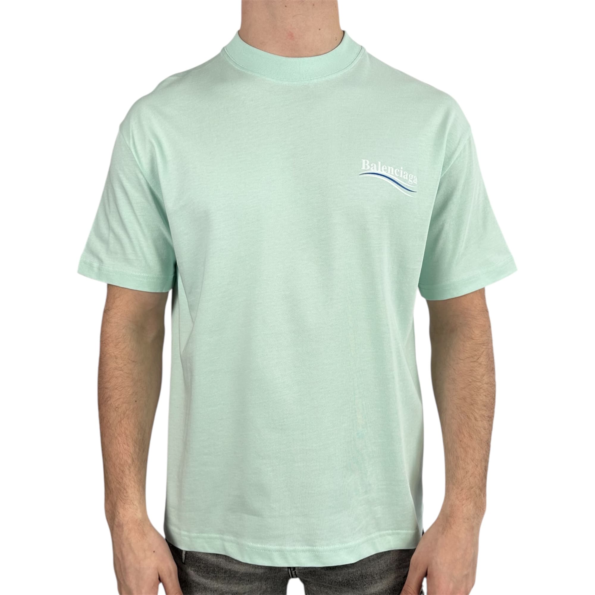 Balenciaga T-shirt Political Mint