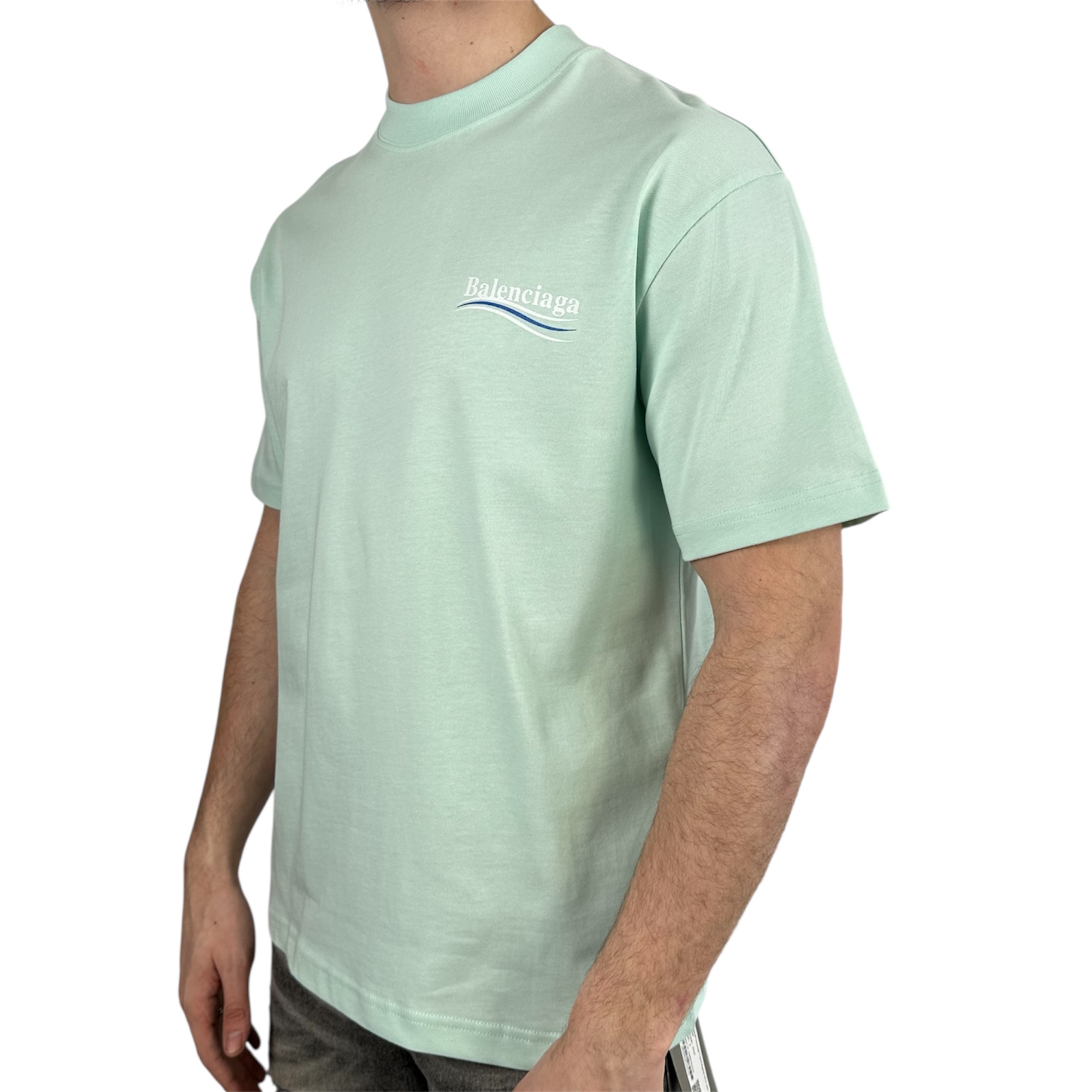 Balenciaga T-shirt Political Mint - Image 2