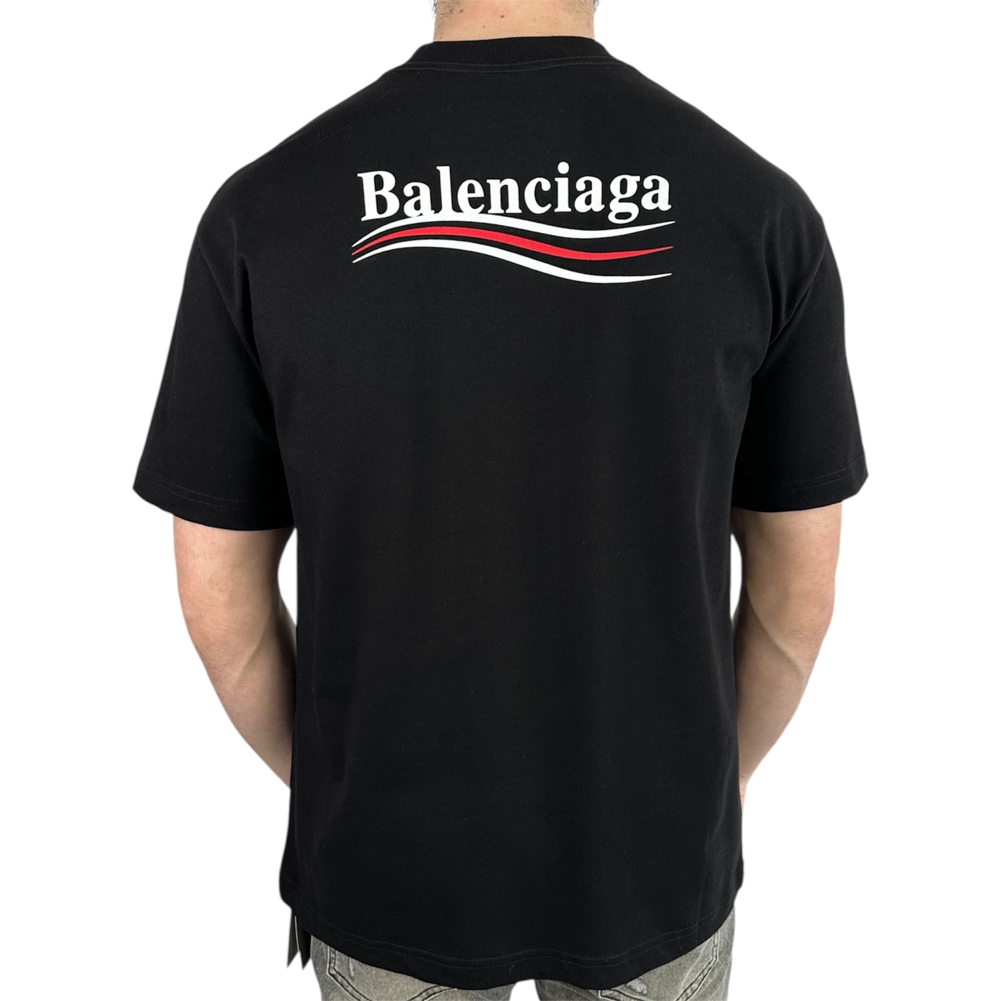 Balenciaga T-shirt Political Black - Image 3