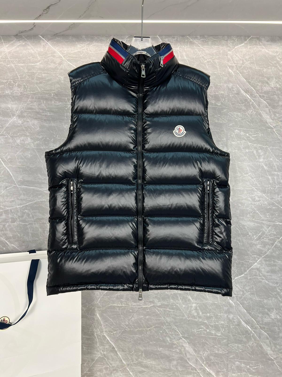 Moncler Contrin Down Bodywarmer Black - Image 1