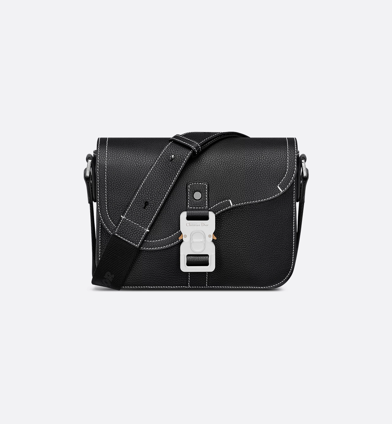 Dior Saddle Messenger Bag Leather Black - Image 1