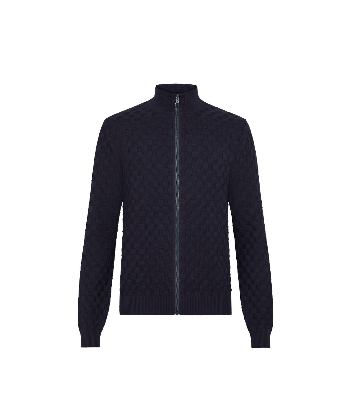 Louis Vuitton Damier Signature Zip-Through Cardigan Navy Blue - Image 1