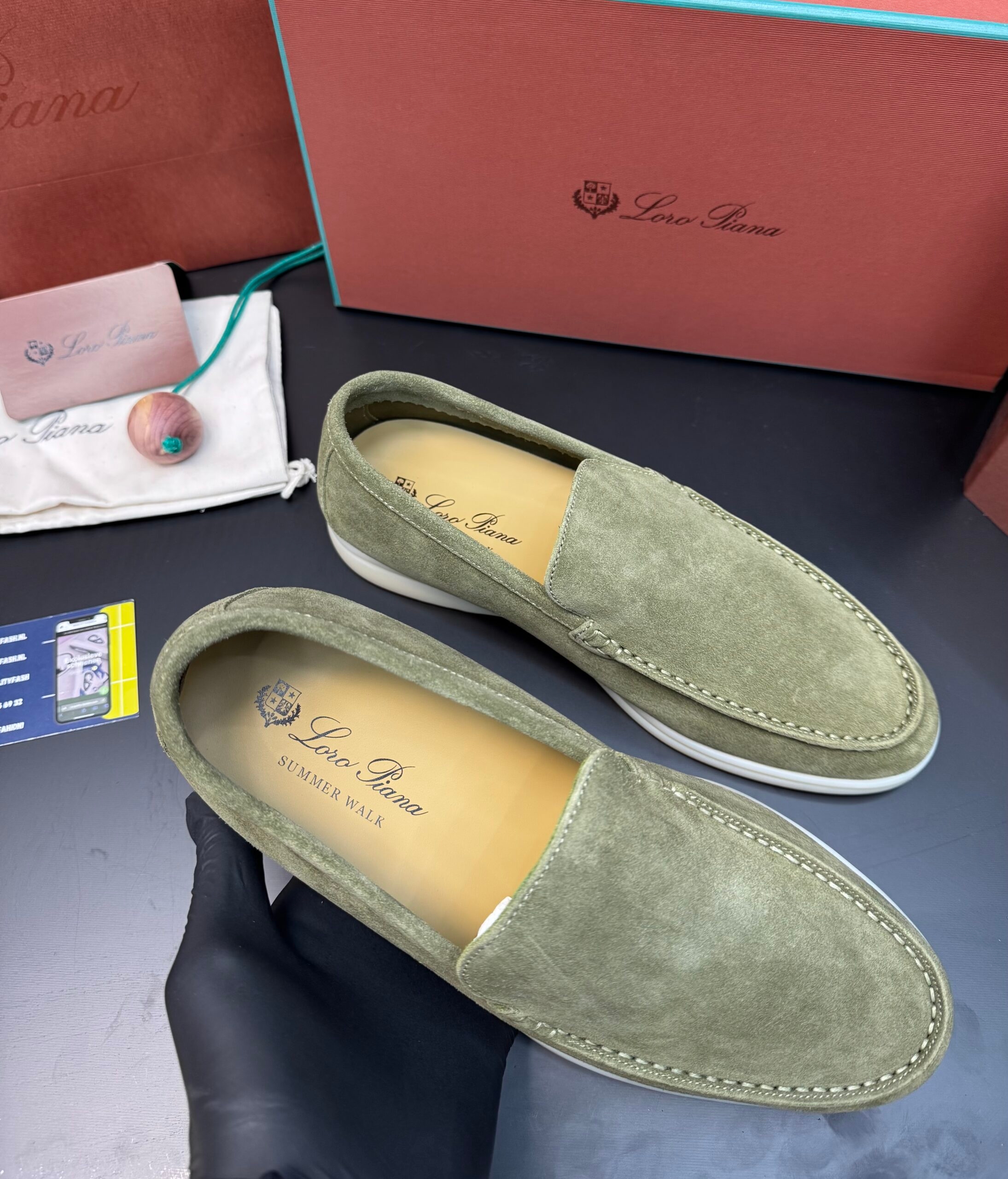 Loro Piana Summer Walk Loafer Khaki - Image 2