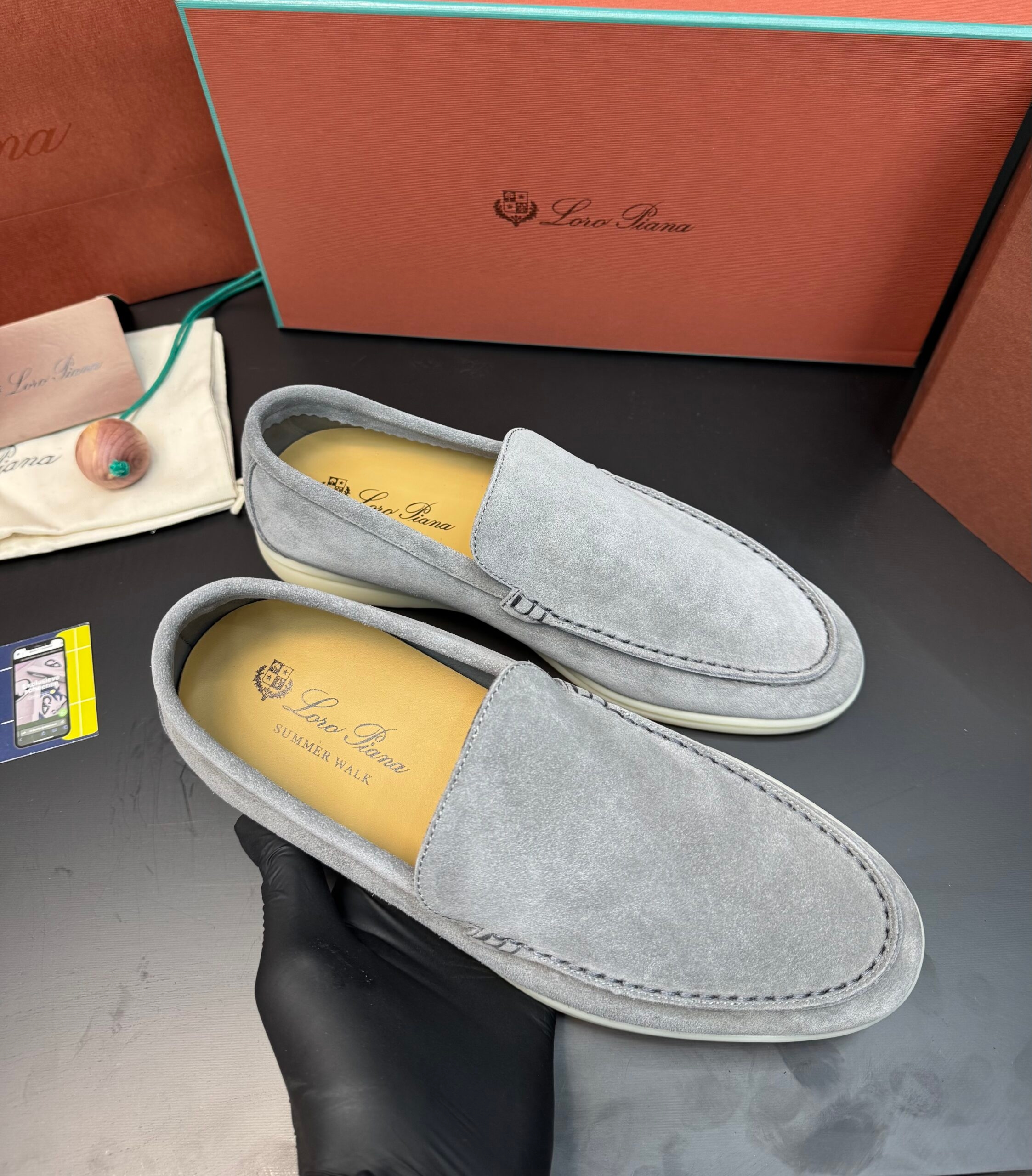 Loro Piana Summer Walk Loafer Grey - Image 2