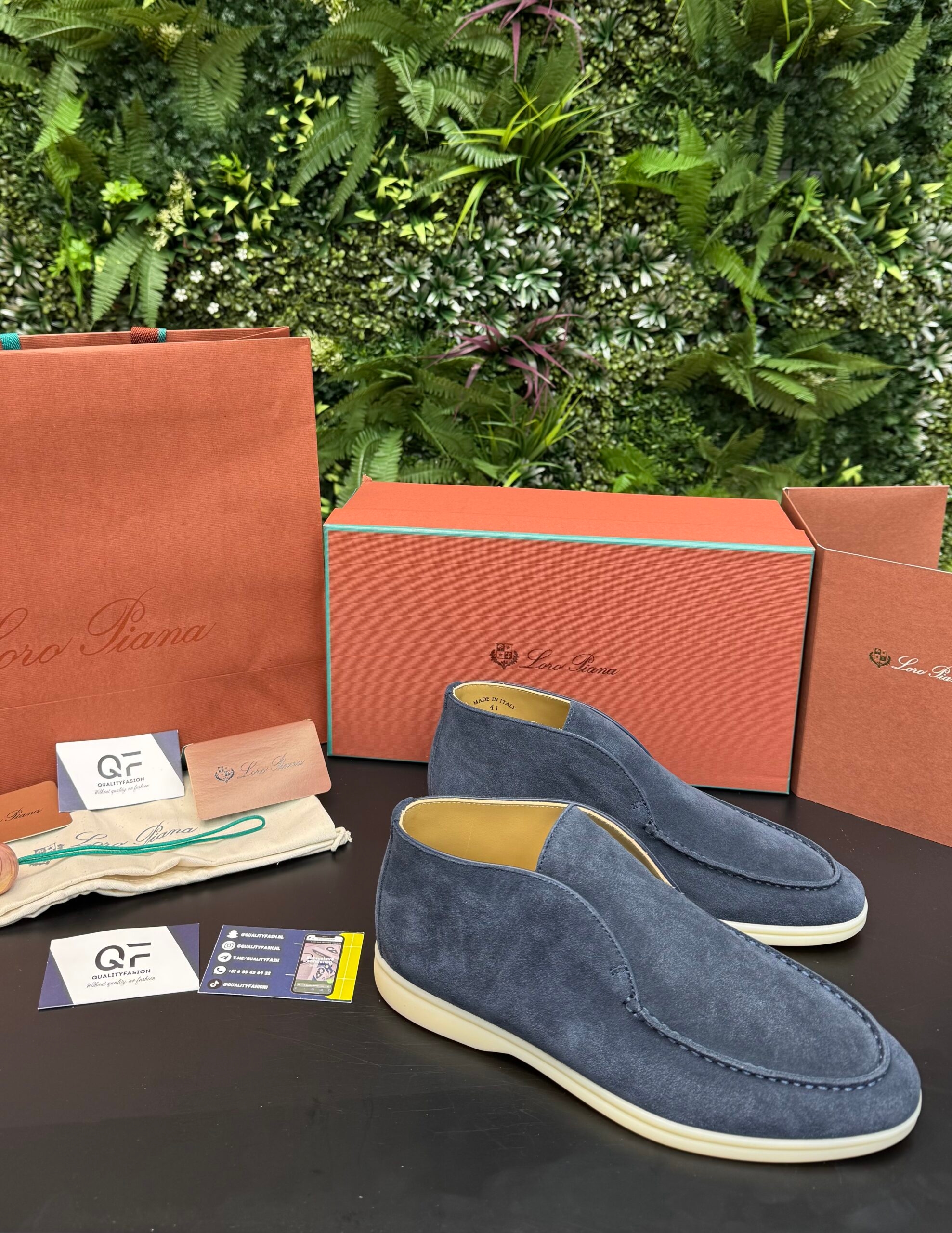 Loro Piana Open Walk Loafer Navy Blue