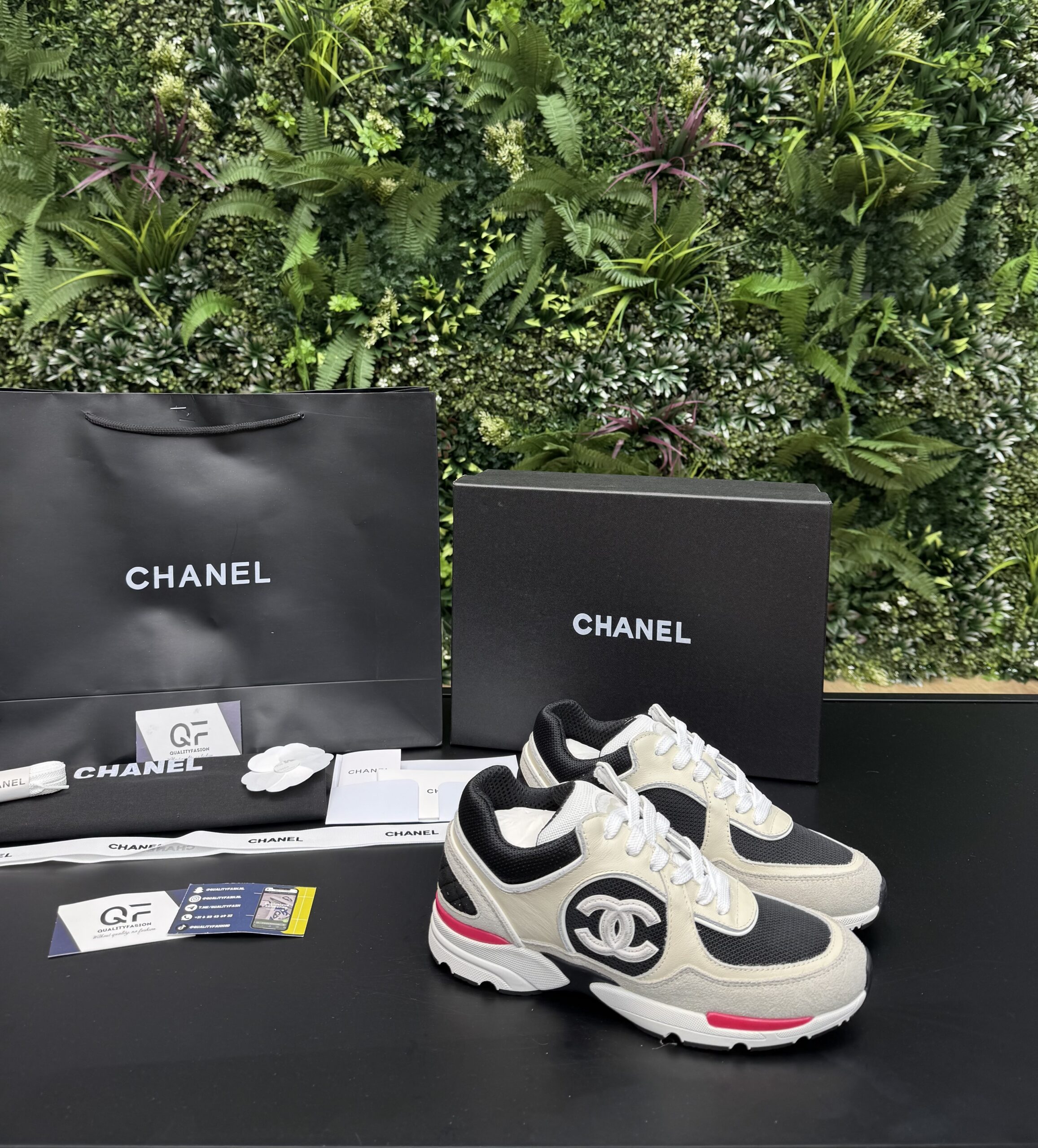 Chanel Low Top Trainer Pink - Image 1