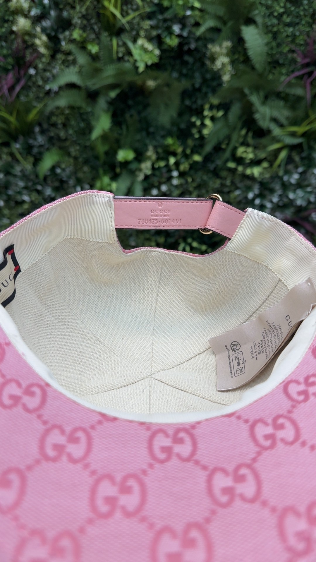 Gucci GG Canvas Baseball Cap Pink - Image 2
