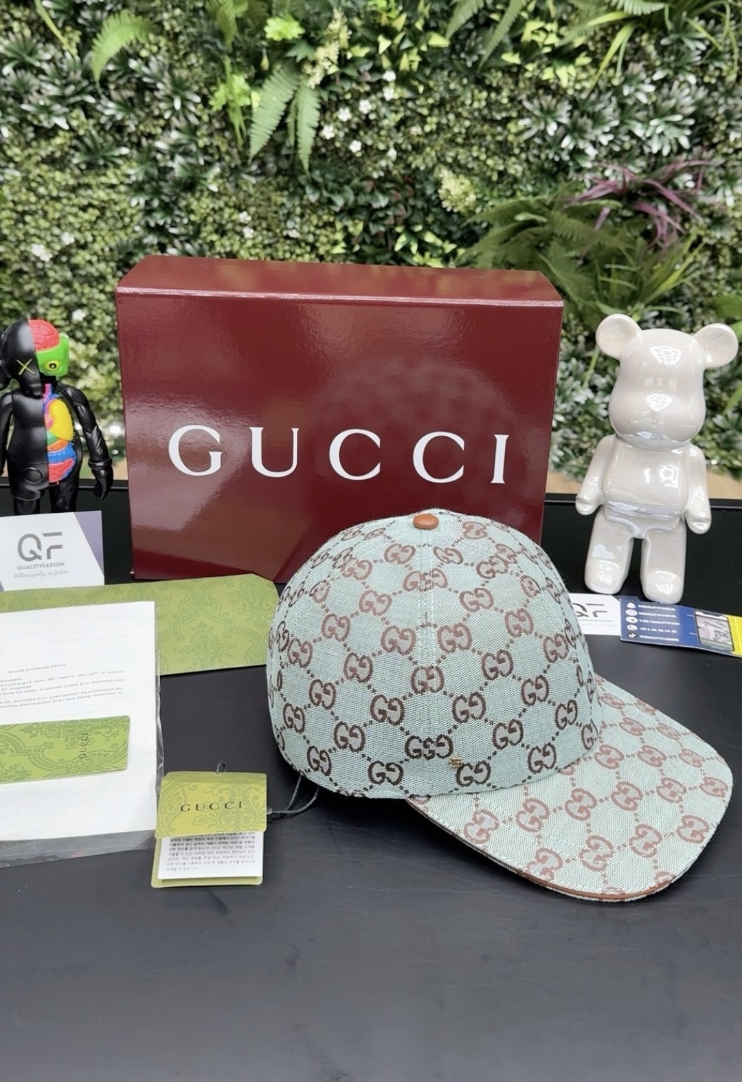 Gucci GG Canvas Baseball Cap Blue/Brown - Image 1