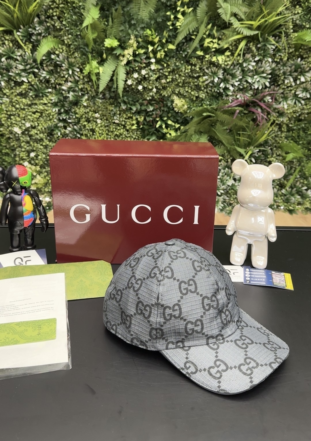 Gucci GG Ripstop Baseball Cap Grey - Image 1