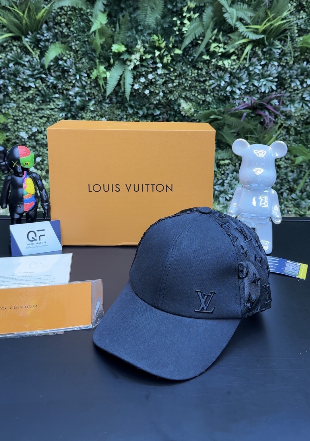 Louis Vuitton Monogram Mesh Baseball Cap Black - Image 1