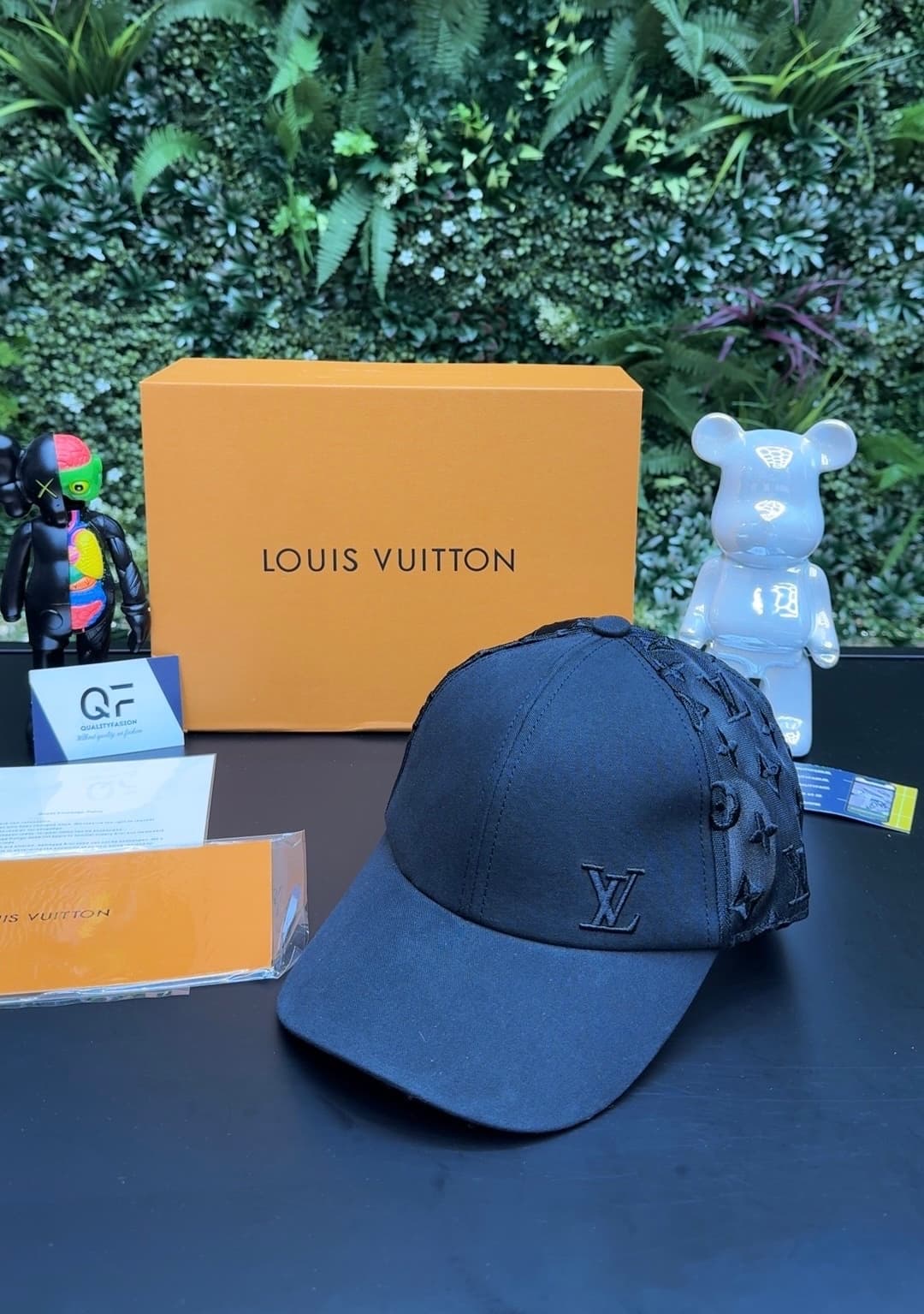 Louis Vuitton Monogram Mesh Baseball Cap Black